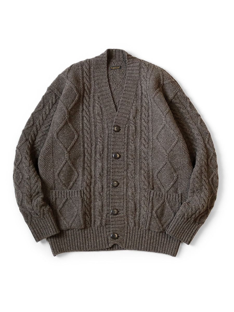 Kapital Kapital 5G wool cable knit elbow CATPITAL cardigan Size US L / EU 52-54 / 3 - 2 Thumbnail