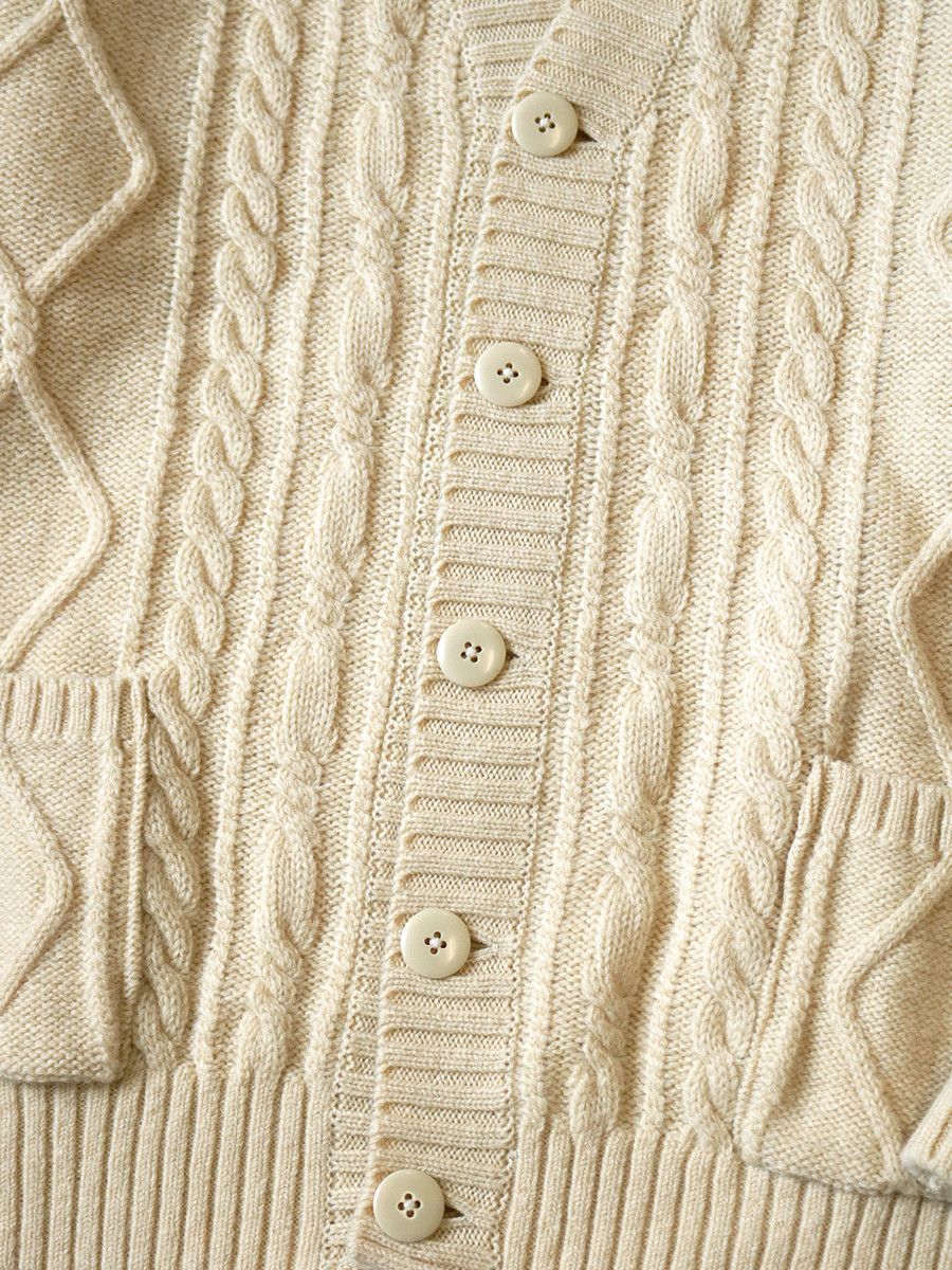 Kapital Kapital 5G wool cable knit elbow CATPITAL cardigan Size US L / EU 52-54 / 3 - 5 Thumbnail