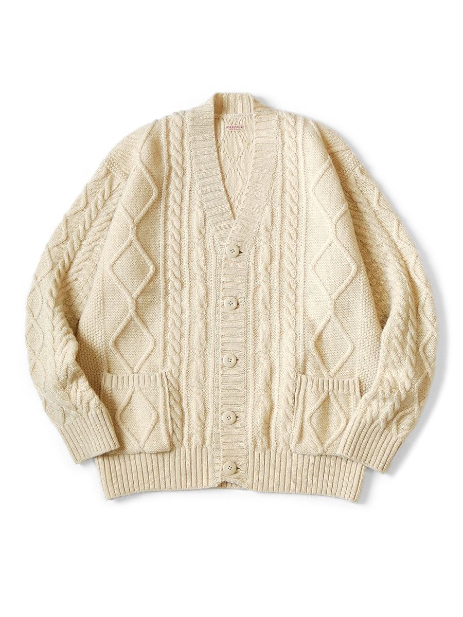 Kapital Kapital 5G wool cable knit elbow CATPITAL cardigan Size US L / EU 52-54 / 3 - 2 Thumbnail