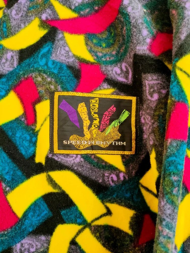 Japanese Brand × Vintage Vintage Life line Full Print Multicolour Zipup Jacket Size US L / EU 52-54 / 3 - 5 Thumbnail