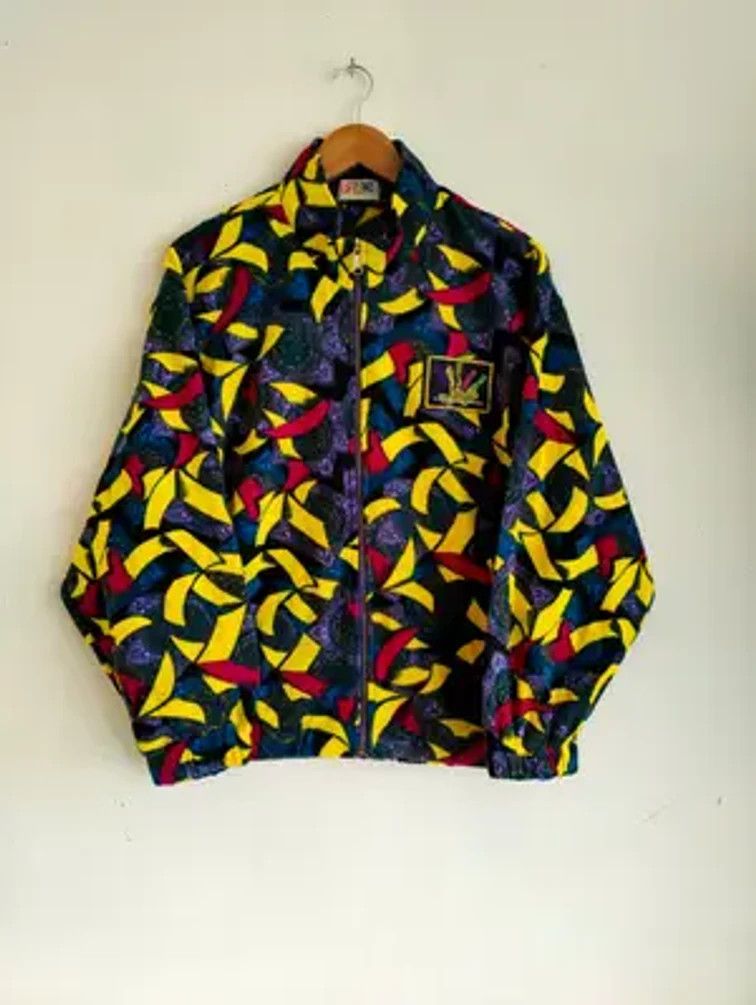 Japanese Brand × Vintage Vintage Life line Full Print Multicolour Zipup Jacket Size US L / EU 52-54 / 3 - 2 Thumbnail