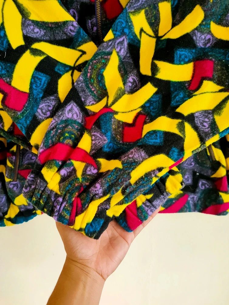Japanese Brand × Vintage Vintage Life line Full Print Multicolour Zipup Jacket Size US L / EU 52-54 / 3 - 3 Thumbnail