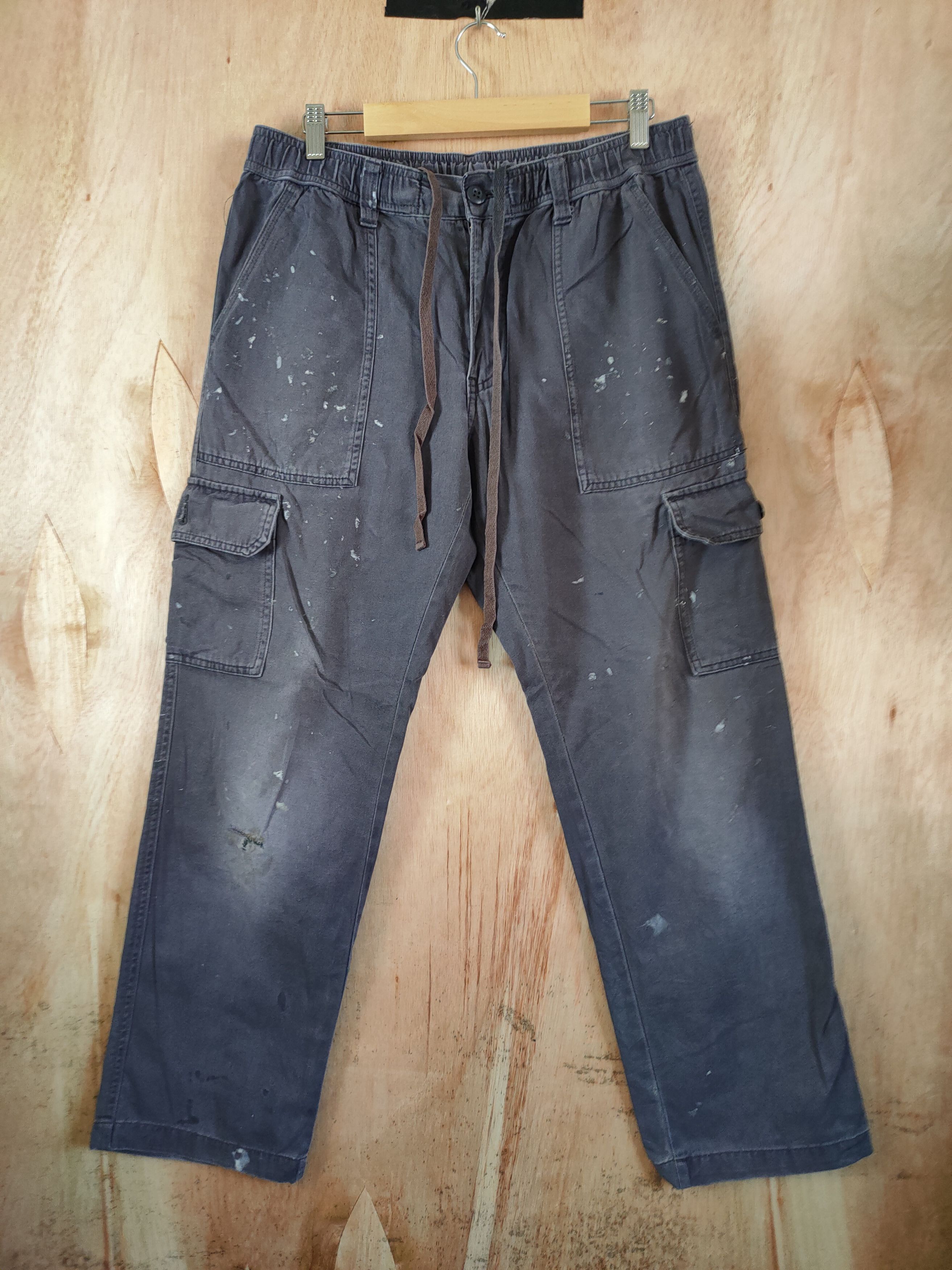 Japanese Brand JAPANESE BRAND FADED CARGO PANTS/PAINT PANTS Size US 32 / EU 48 - 1 Thumbnail