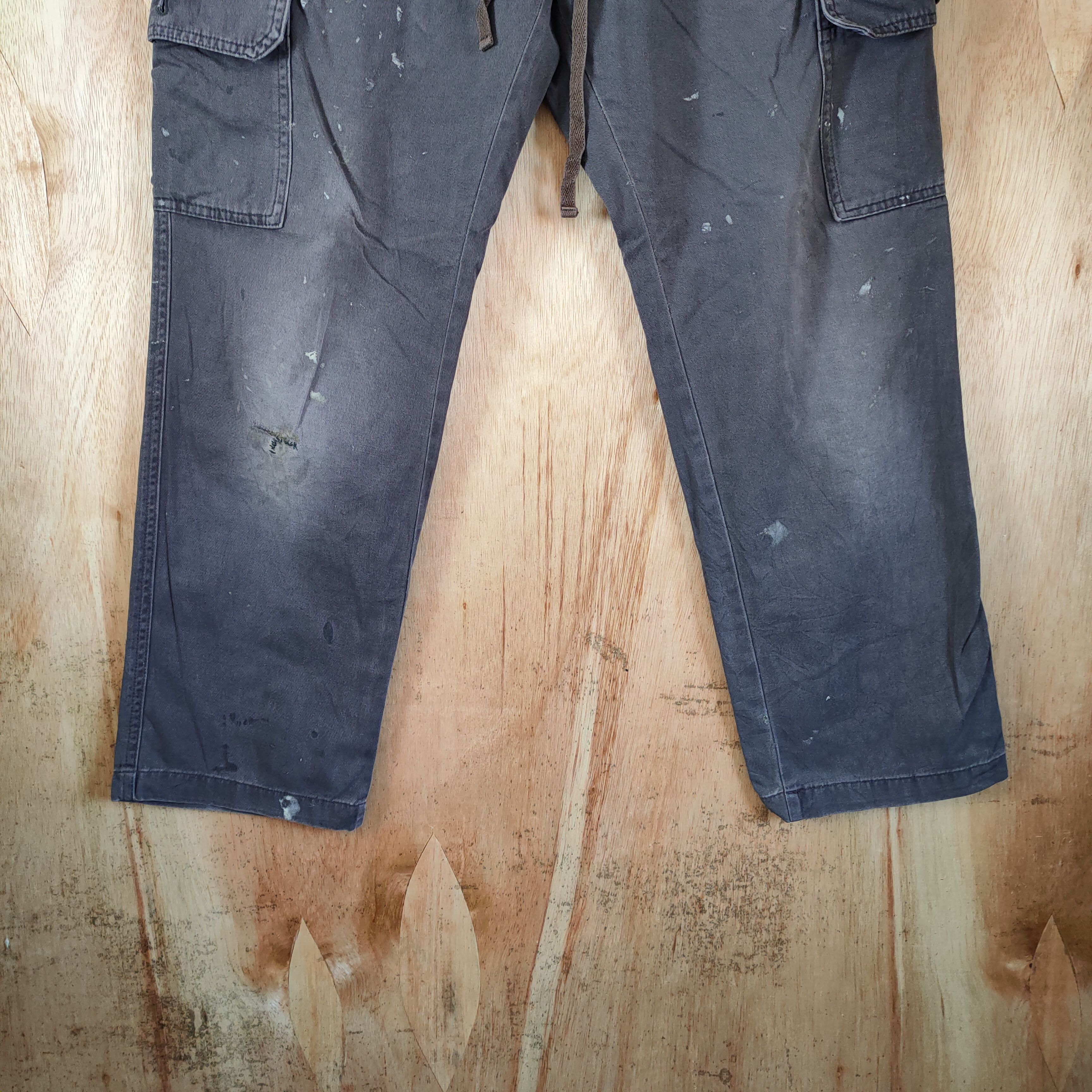 Japanese Brand JAPANESE BRAND FADED CARGO PANTS/PAINT PANTS Size US 32 / EU 48 - 3 Thumbnail