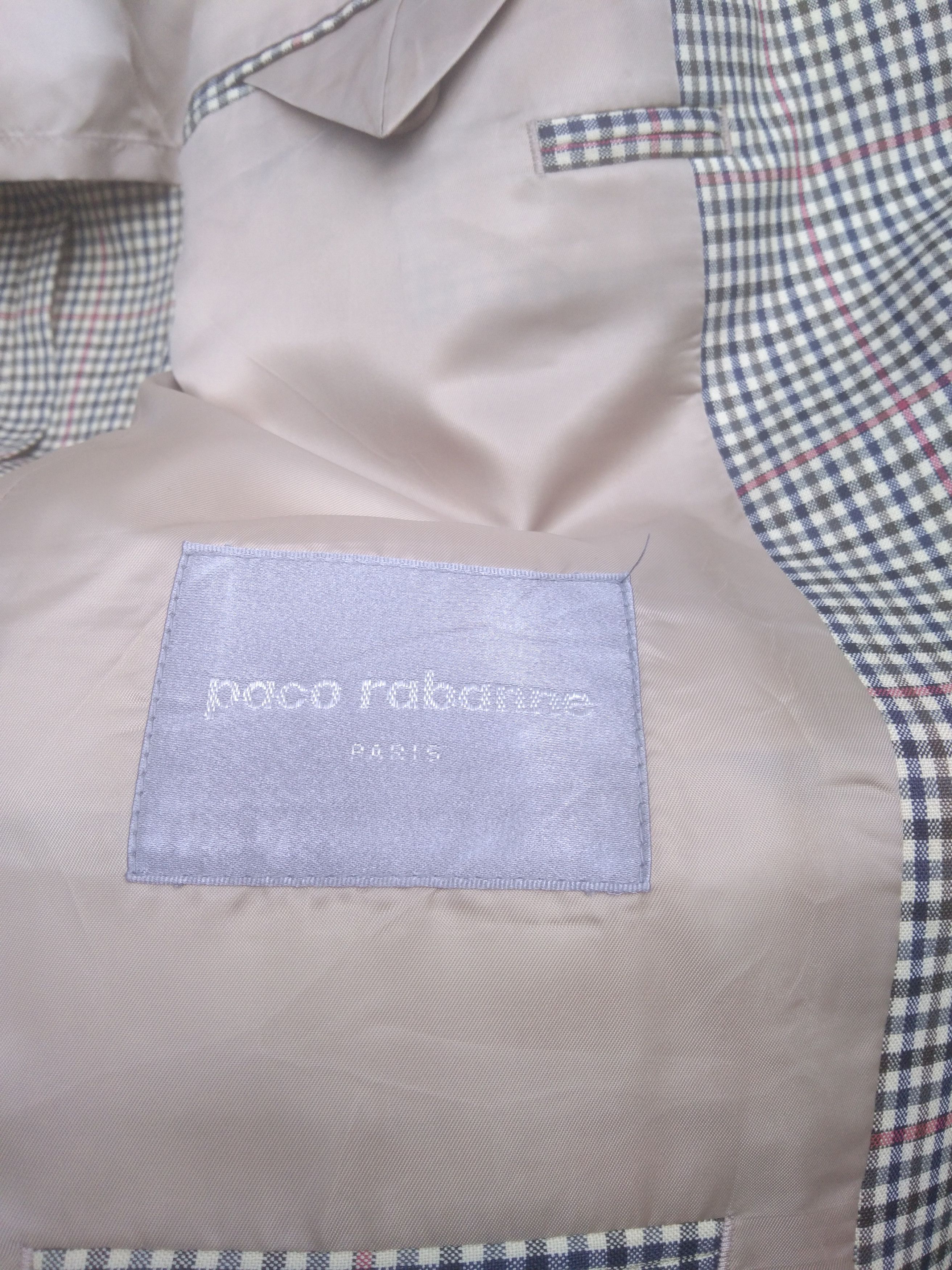 Designer VINTAGE PACO RABANNE LIGHT BLAZER Size US L / EU 52-54 / 3 - 6 Thumbnail