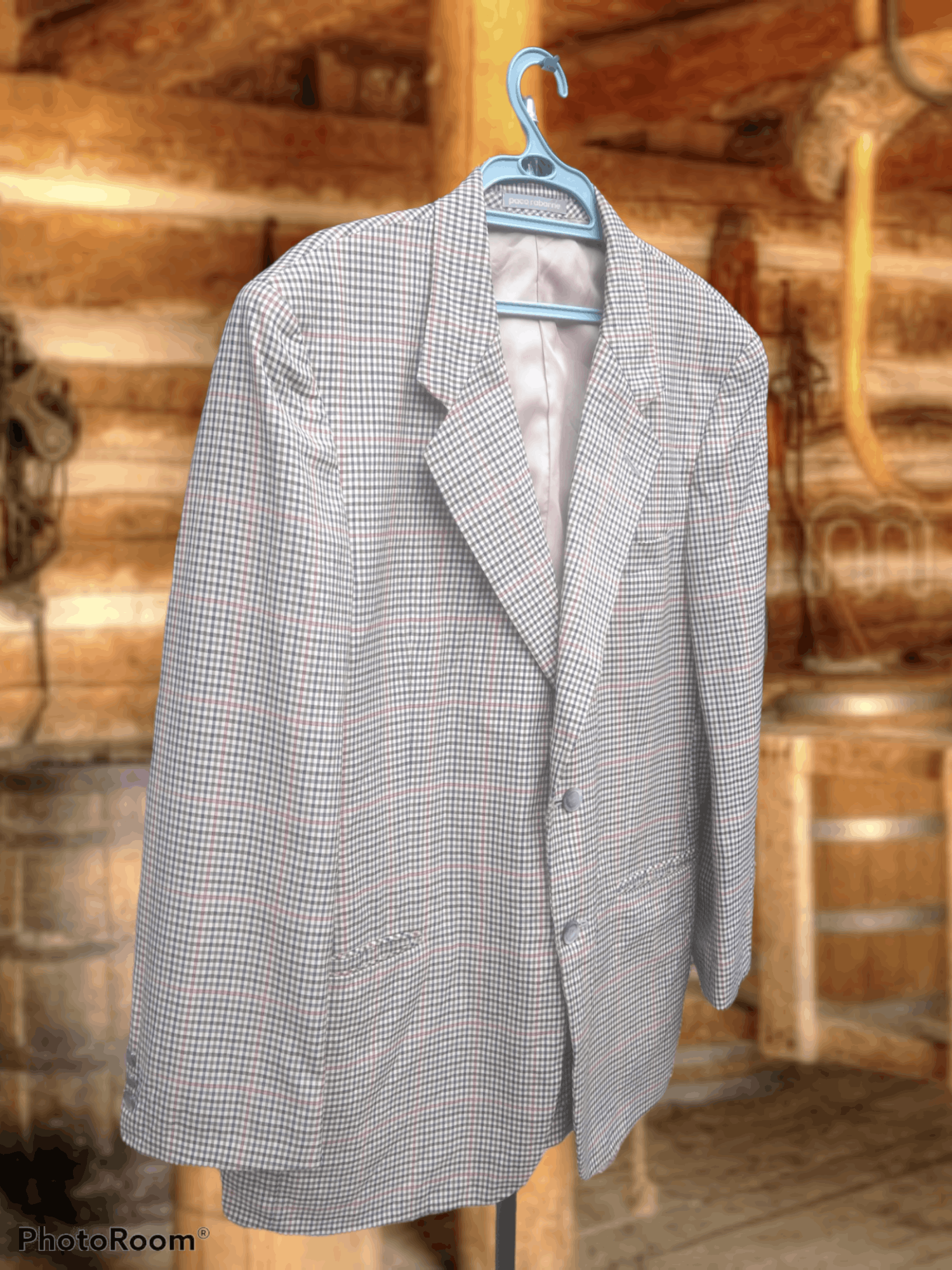 Designer VINTAGE PACO RABANNE LIGHT BLAZER Size US L / EU 52-54 / 3 - 4 Thumbnail