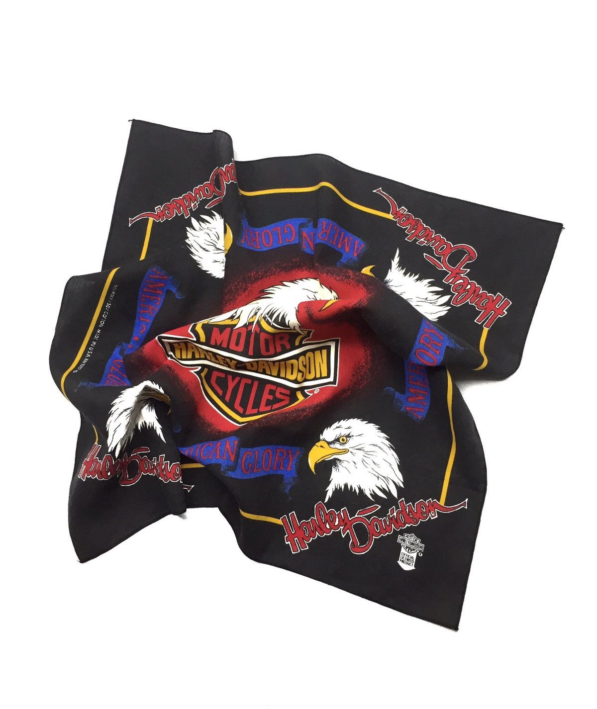 Harley Davidson 1987 HARLEY DAVIDSON HD USA BANDANA Size ONE SIZE - 2 Thumbnail
