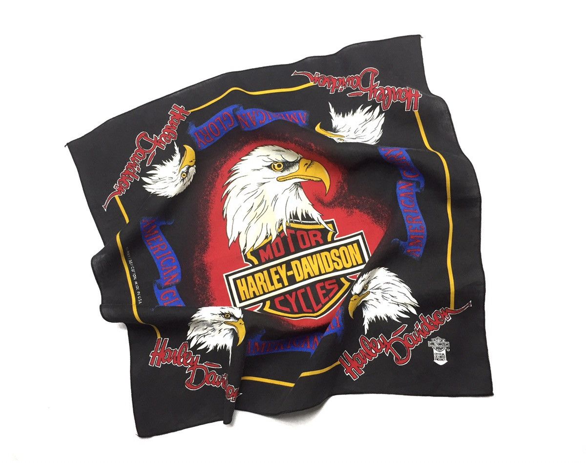 Harley Davidson 1987 HARLEY DAVIDSON HD USA BANDANA Size ONE SIZE - 1 Thumbnail