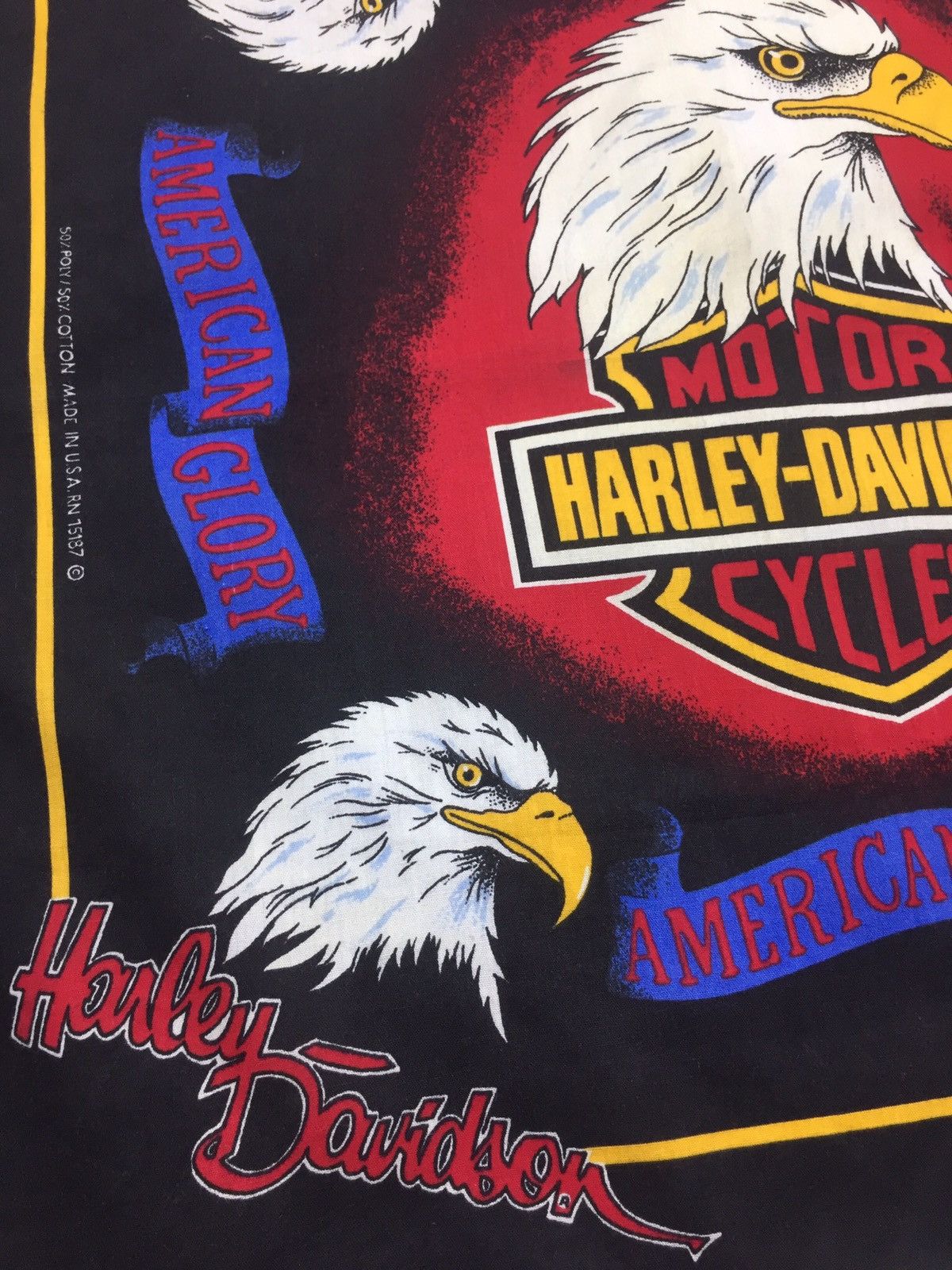 Harley Davidson 1987 HARLEY DAVIDSON HD USA BANDANA Size ONE SIZE - 5 Thumbnail