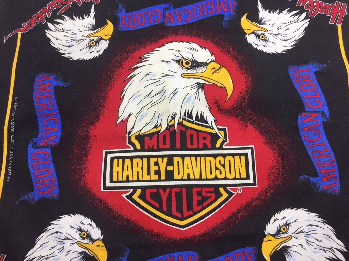 Harley Davidson 1987 HARLEY DAVIDSON HD USA BANDANA Size ONE SIZE - 6 Thumbnail