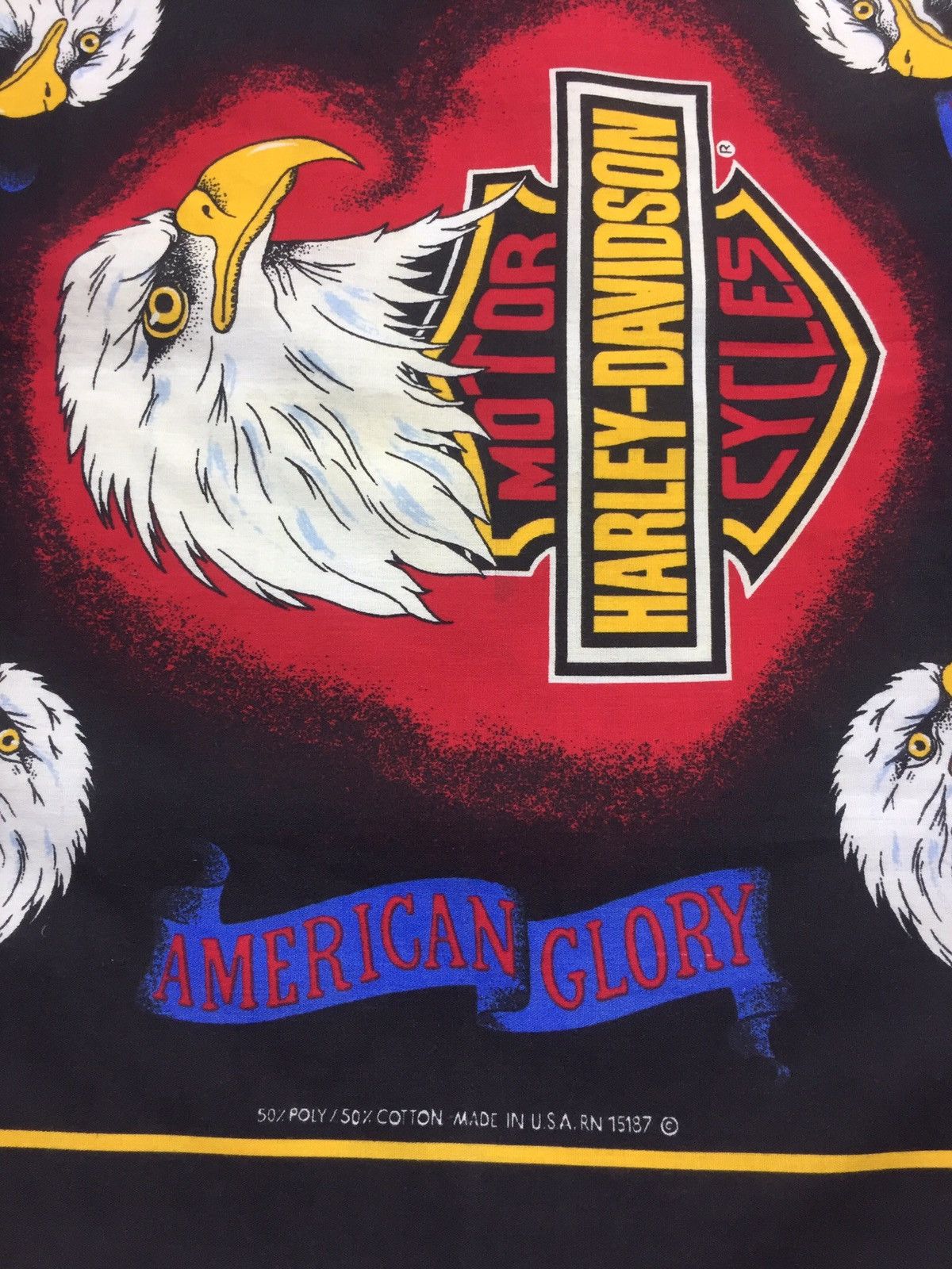 Harley Davidson 1987 HARLEY DAVIDSON HD USA BANDANA Size ONE SIZE - 7 Thumbnail
