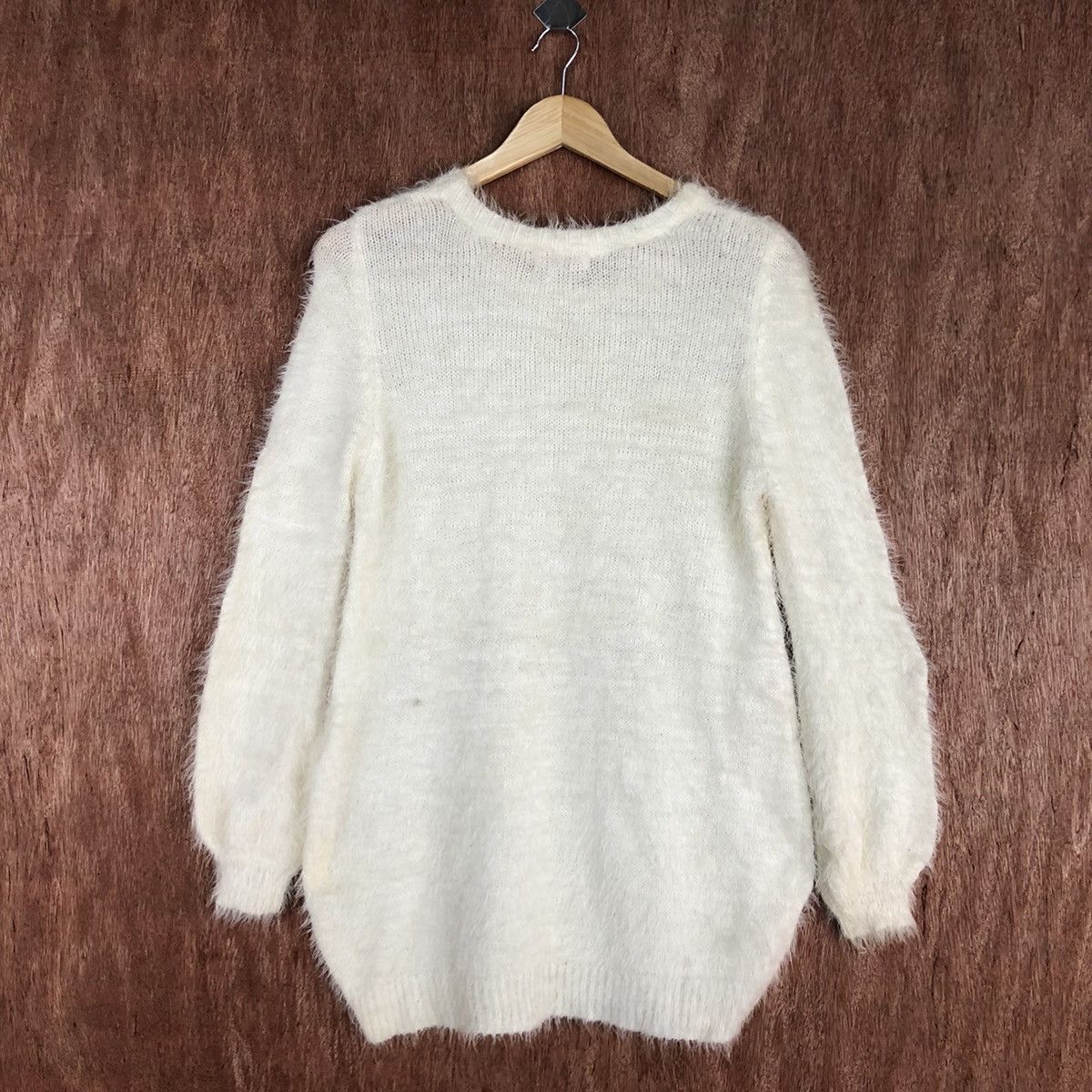 Homespun Knitwear × Japanese Brand Sorridere Cream Mohair Knitwear #0447 Size US L / EU 52-54 / 3 - 13 Thumbnail