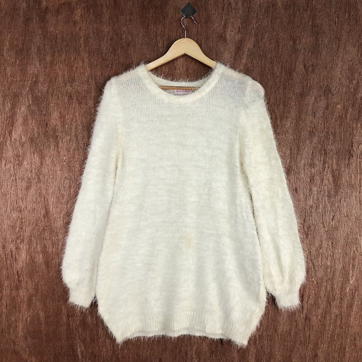 Homespun Knitwear × Japanese Brand Sorridere Cream Mohair Knitwear #0447 Size US L / EU 52-54 / 3 - 3 Thumbnail