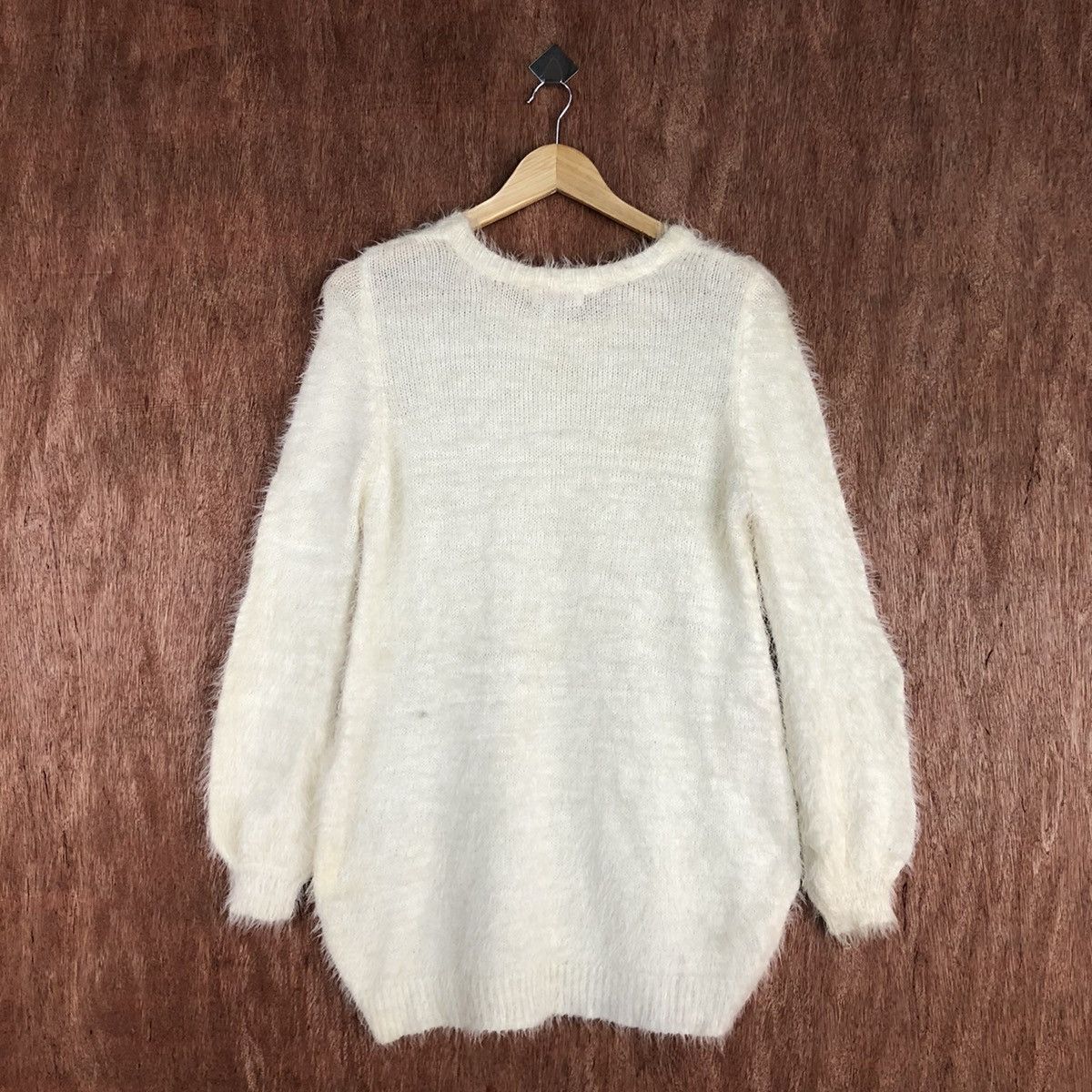 Homespun Knitwear × Japanese Brand Sorridere Cream Mohair Knitwear #0447 Size US L / EU 52-54 / 3 - 11 Thumbnail