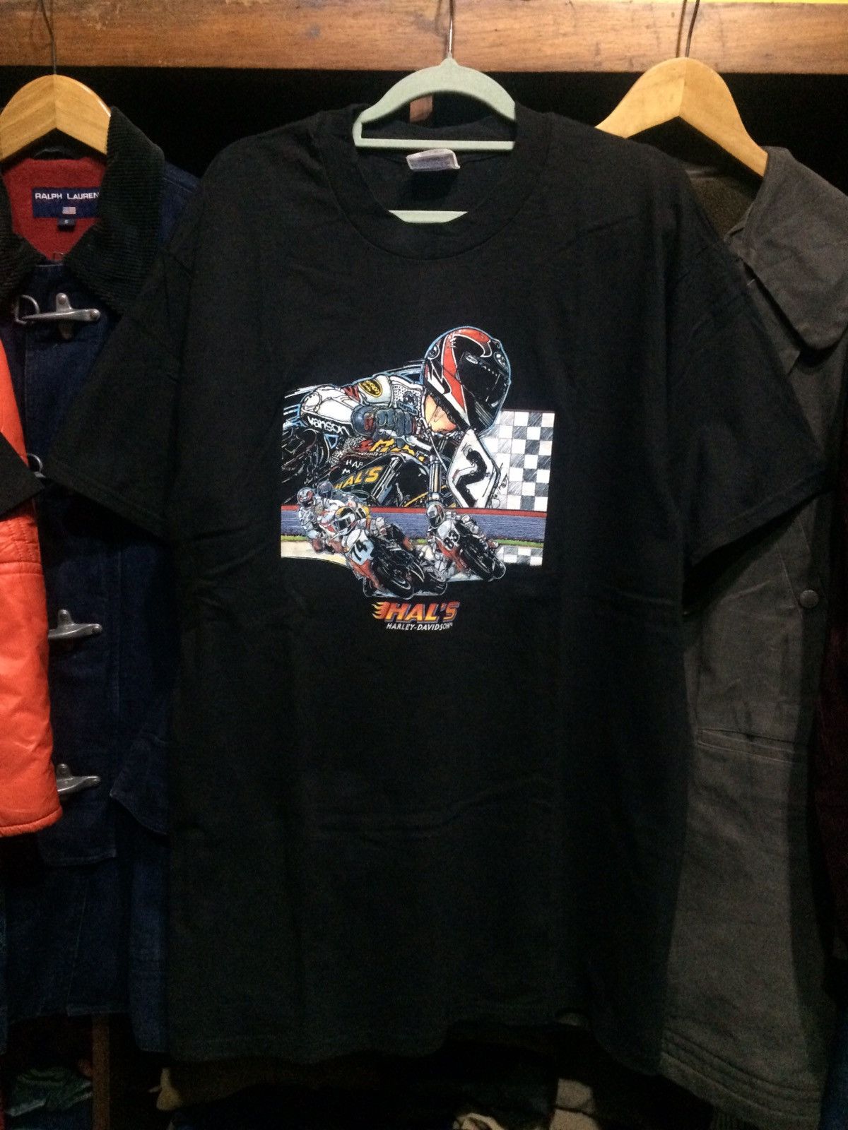 image of Tshirt Harley Davidson Hals Milwaukee Usa in Black, Men's (Size Large)