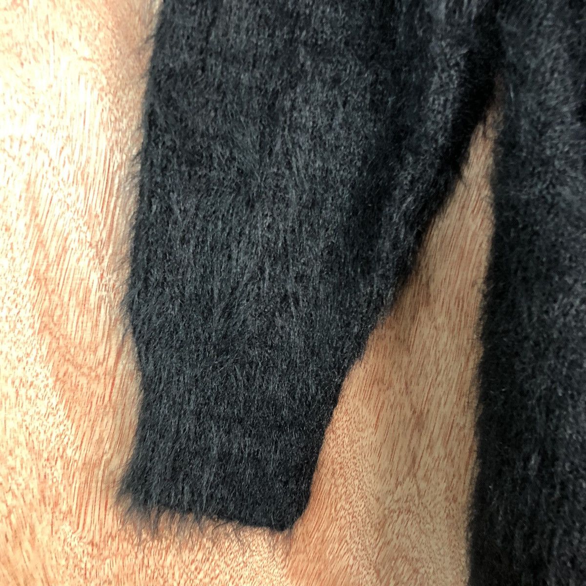 Homespun Knitwear × Japanese Brand Japan E Hypen World Black Mohair Cardigan Knitwear Size US M / EU 48-50 / 2 - 6 Thumbnail