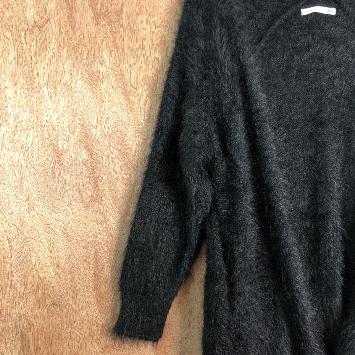 Homespun Knitwear × Japanese Brand Japan E Hypen World Black Mohair Cardigan Knitwear Size US M / EU 48-50 / 2 - 7 Thumbnail