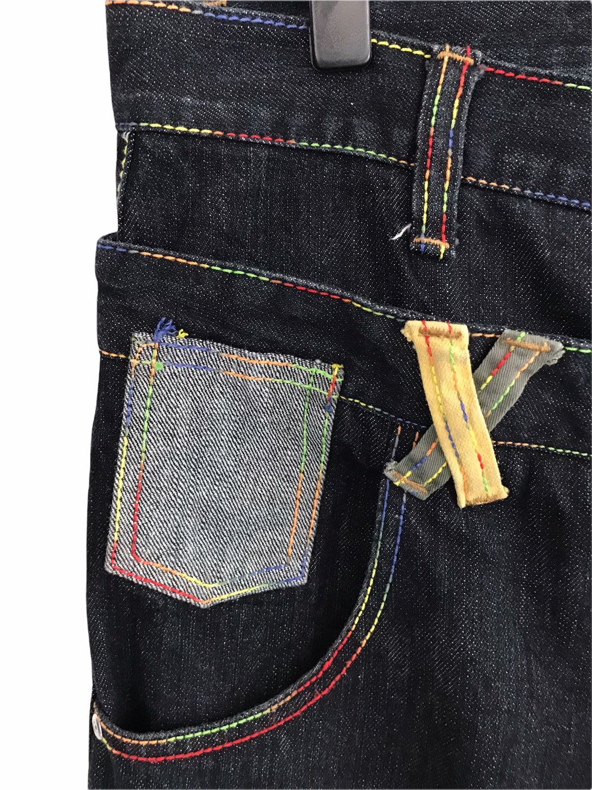 Japanese Brand Amore Puro Japan Double Waist Rainbow Stitches Jeans Size US 32 / EU 48 - 4 Thumbnail