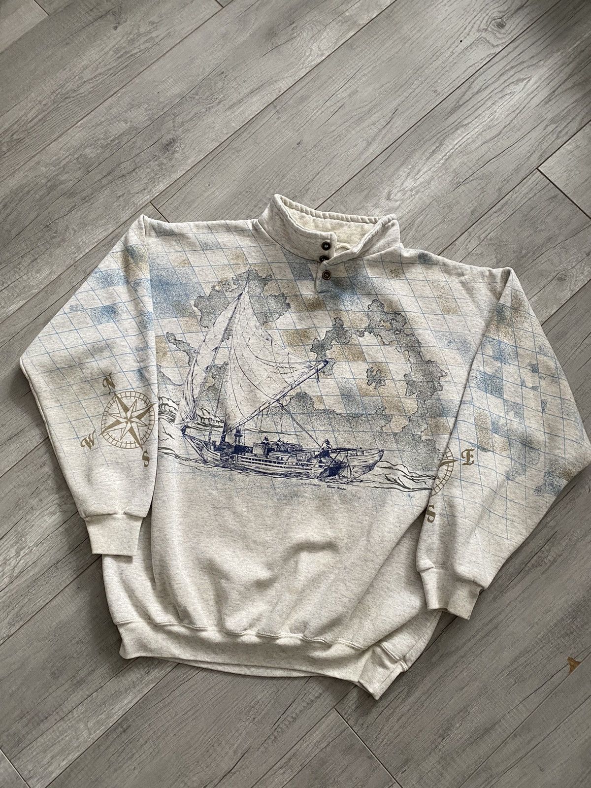 Vintage 80’s 90’s All Over Print ART Pullover Sweater