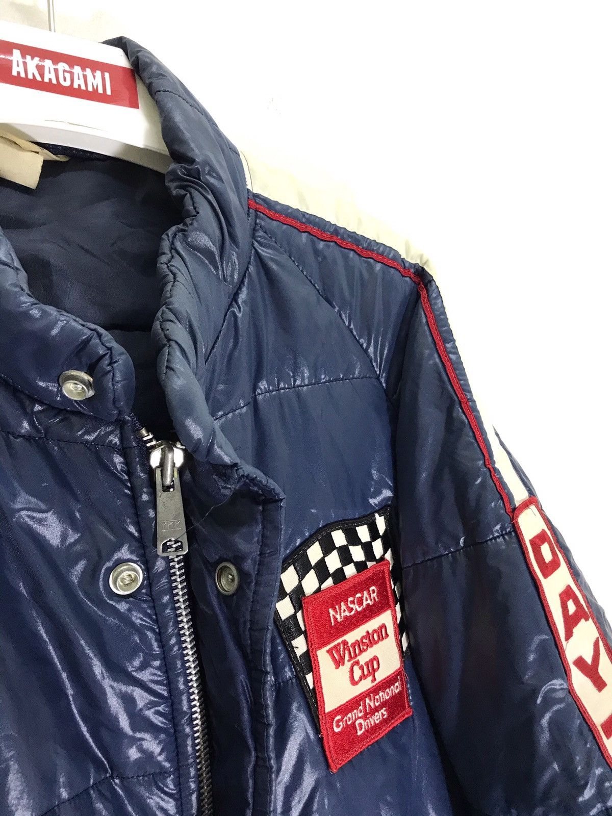 NASCAR Vtg 80s Daytona Nascar Winston Cup Padding Jacket 6🟩9 Size US L / EU 52-54 / 3 - 4 Thumbnail