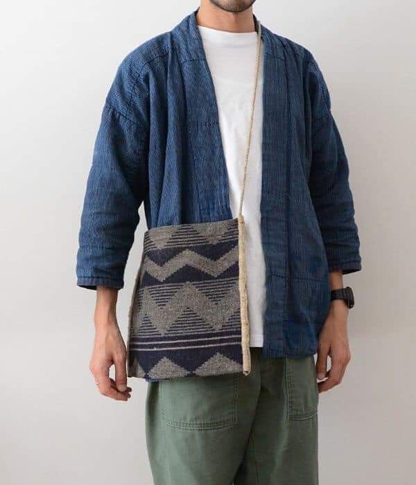 Indigo × Japanese Brand 🔥Natural Indigo Cotton Noragi Kimono Sanjuro Jacket🔥 Size US L / EU 52-54 / 3 - 21 Thumbnail