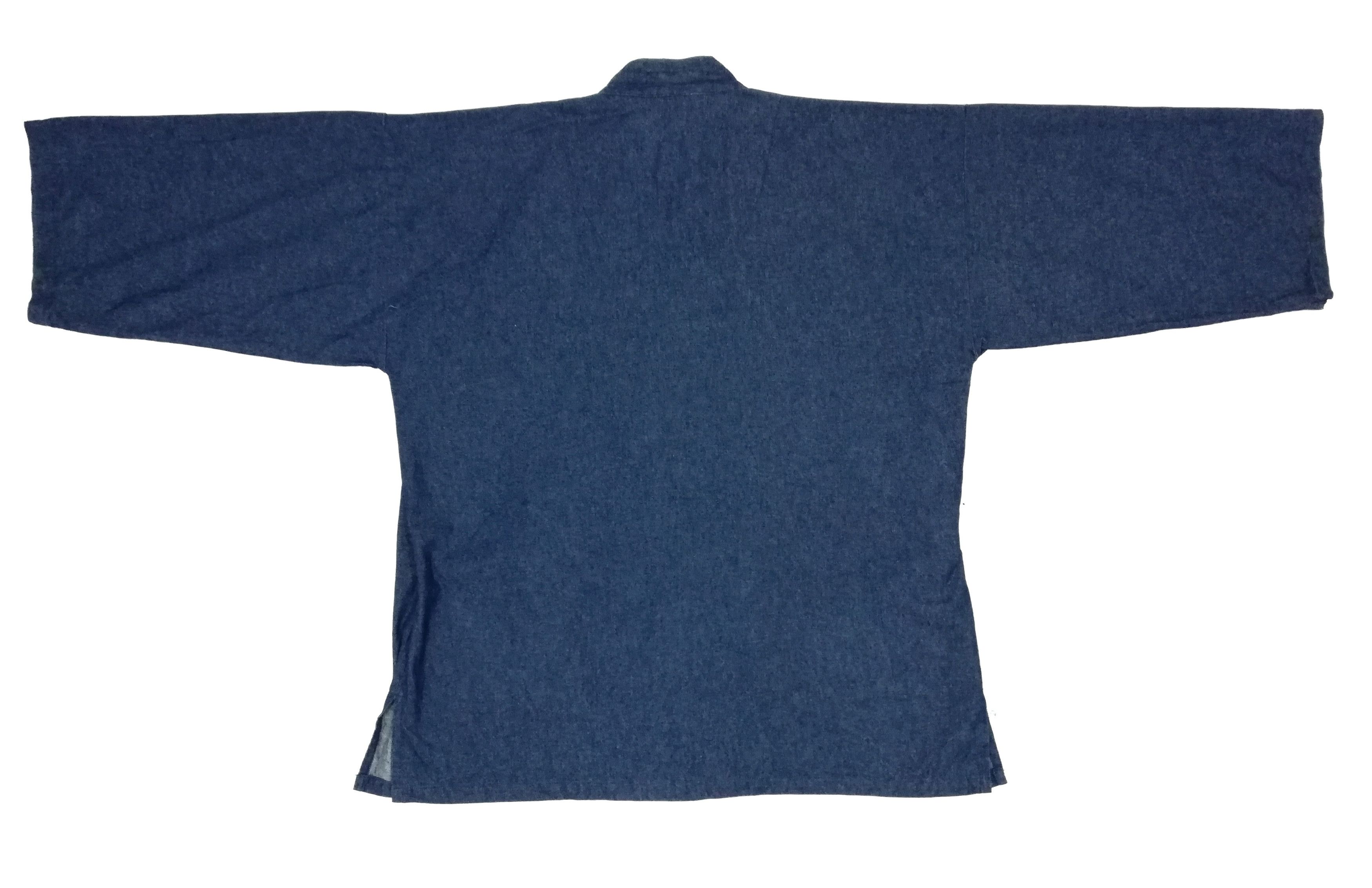 Indigo × Japanese Brand 🔥Natural Indigo Cotton Noragi Kimono Sanjuro Jacket🔥 Size US L / EU 52-54 / 3 - 15 Thumbnail