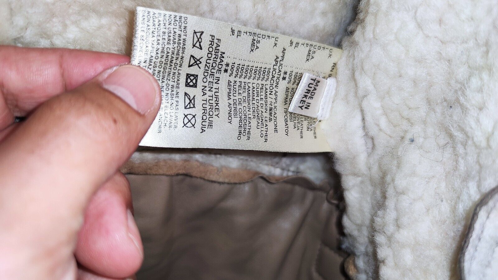 Diesel Diesel Shearling Leather Jacket Coat RRP £1450 Sheepskin Size US L / EU 52-54 / 3 - 5 Thumbnail