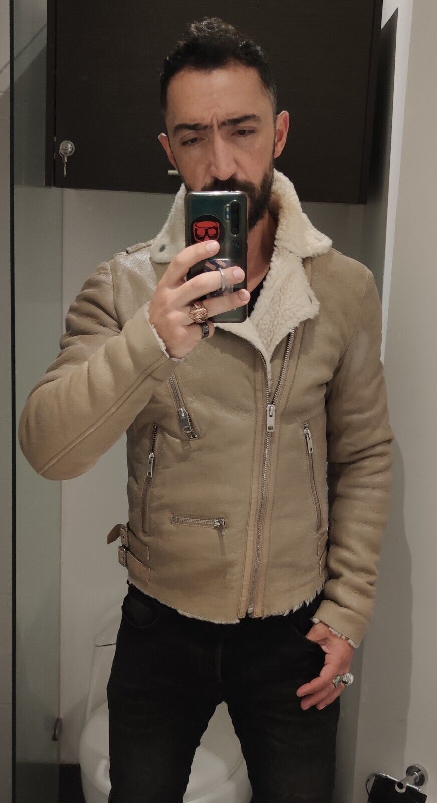 Diesel Diesel Shearling Leather Jacket Coat RRP £1450 Sheepskin Size US L / EU 52-54 / 3 - 19 Thumbnail