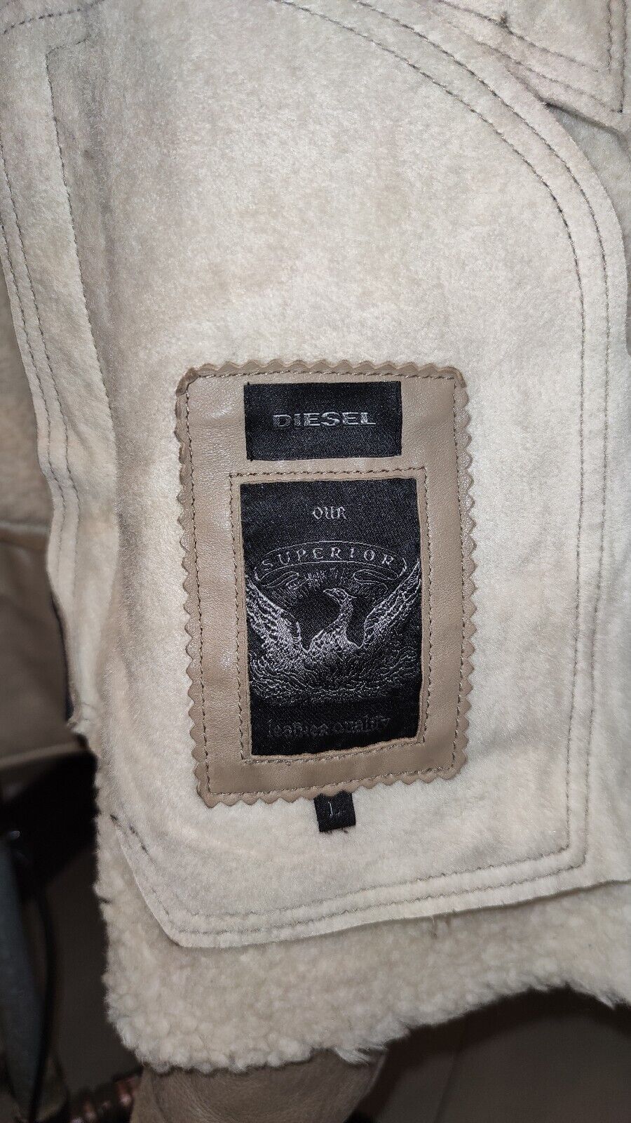 Diesel Diesel Shearling Leather Jacket Coat RRP £1450 Sheepskin Size US L / EU 52-54 / 3 - 13 Thumbnail