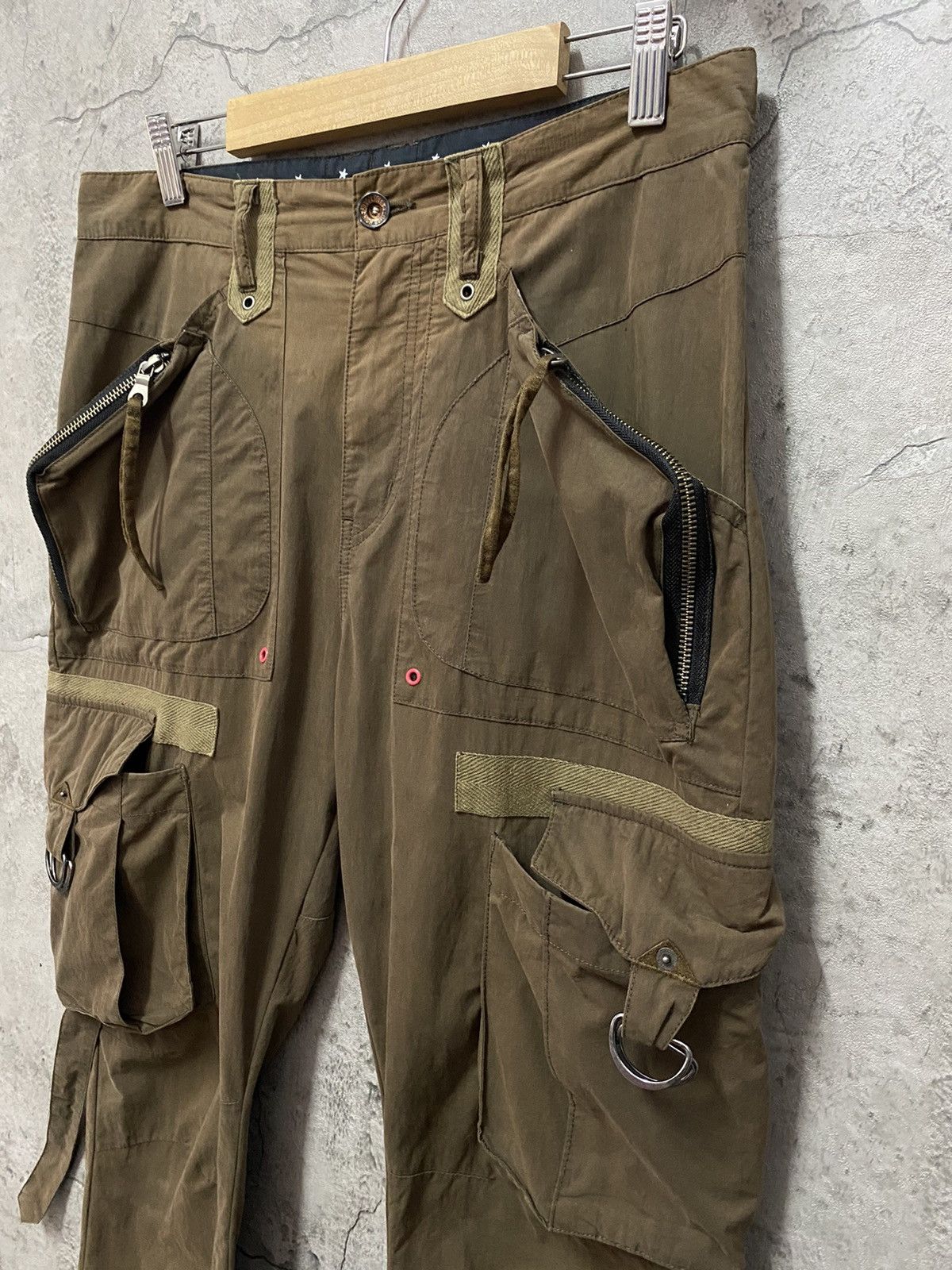 Japanese Brand PPFM Japan Parachute Bondage Utility Cargo Pants Vintage Size US 31 - 5 Thumbnail