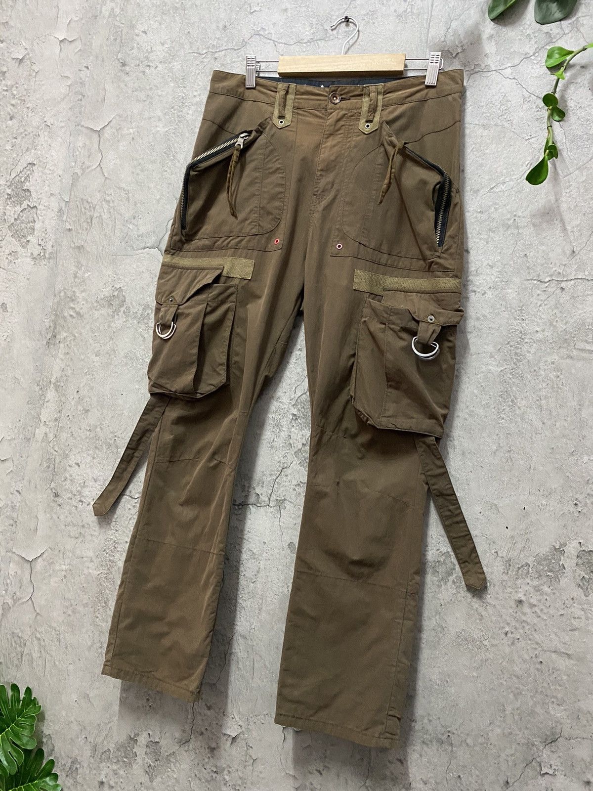 Japanese Brand PPFM Japan Parachute Bondage Utility Cargo Pants Vintage Size US 31 - 3 Thumbnail