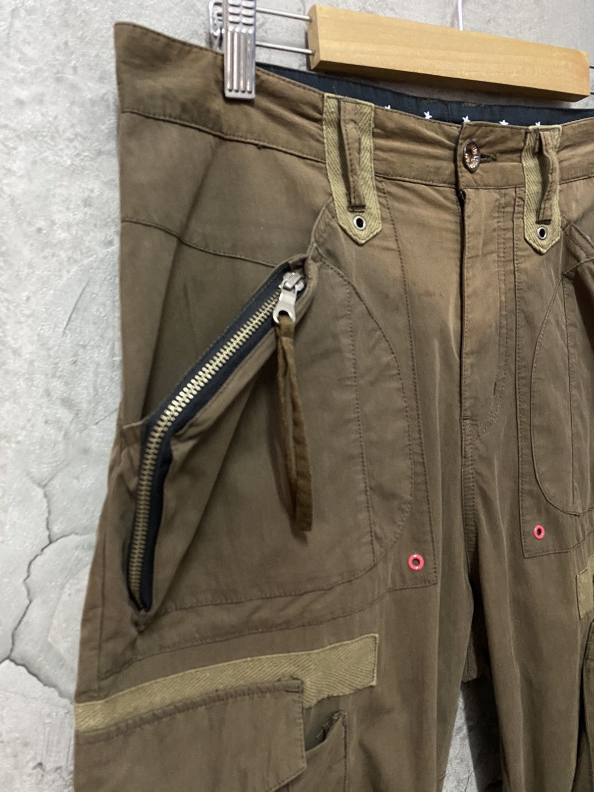 Japanese Brand PPFM Japan Parachute Bondage Utility Cargo Pants Vintage Size US 31 - 7 Thumbnail