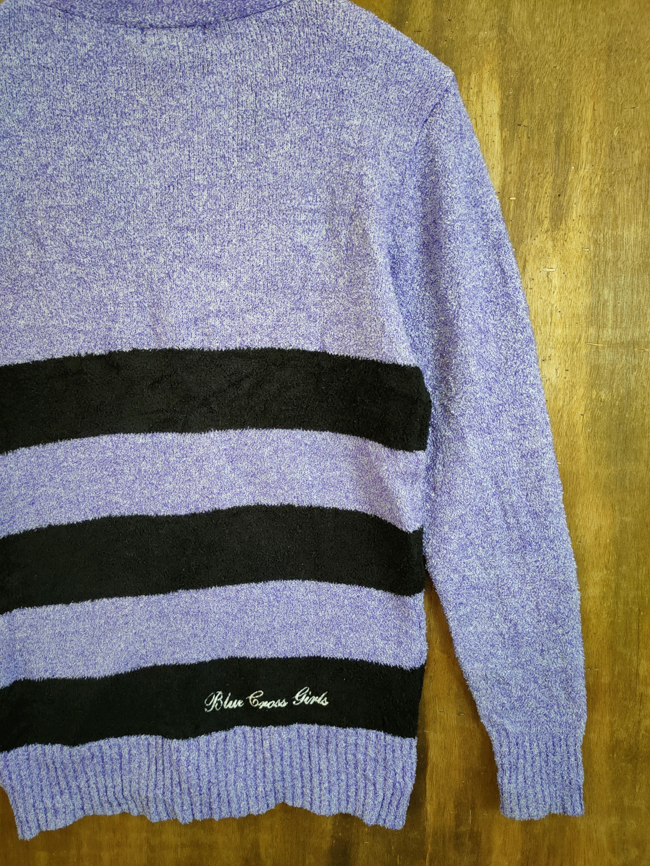 Vintage DL Blue Cross Spicy Label purple cardigan fleece #46-910 Size L / US 10 / IT 46 - 11 Thumbnail