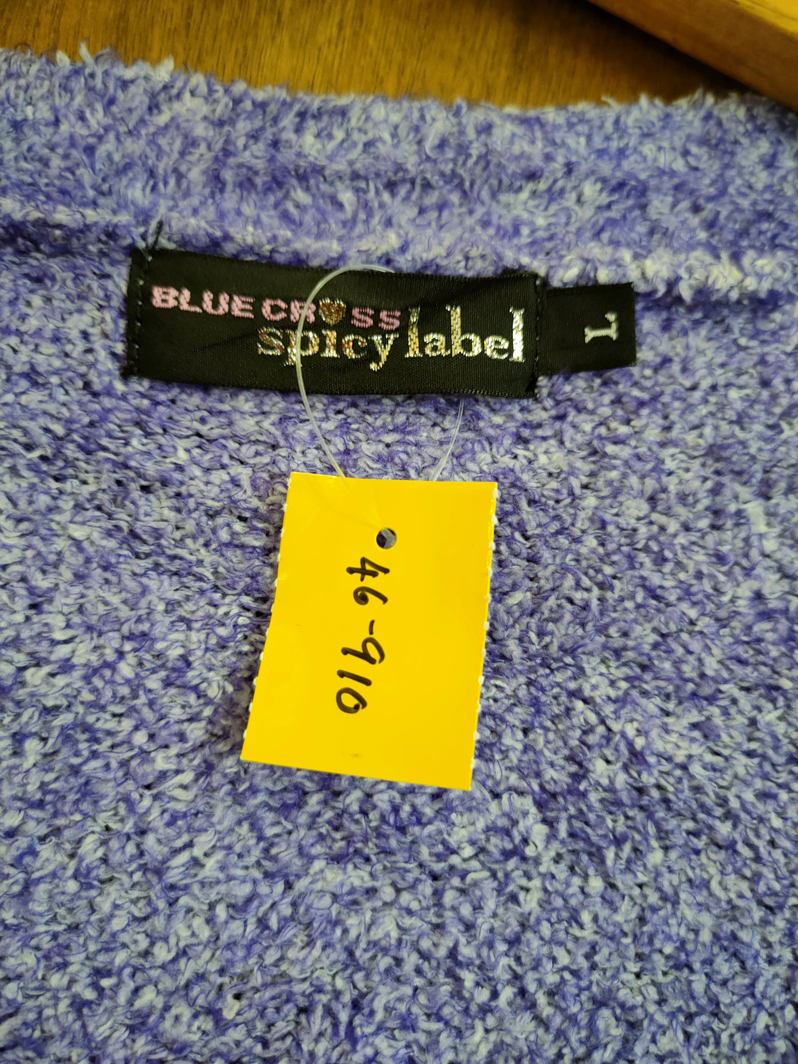 Vintage DL Blue Cross Spicy Label purple cardigan fleece #46-910 Size L / US 10 / IT 46 - 5 Thumbnail