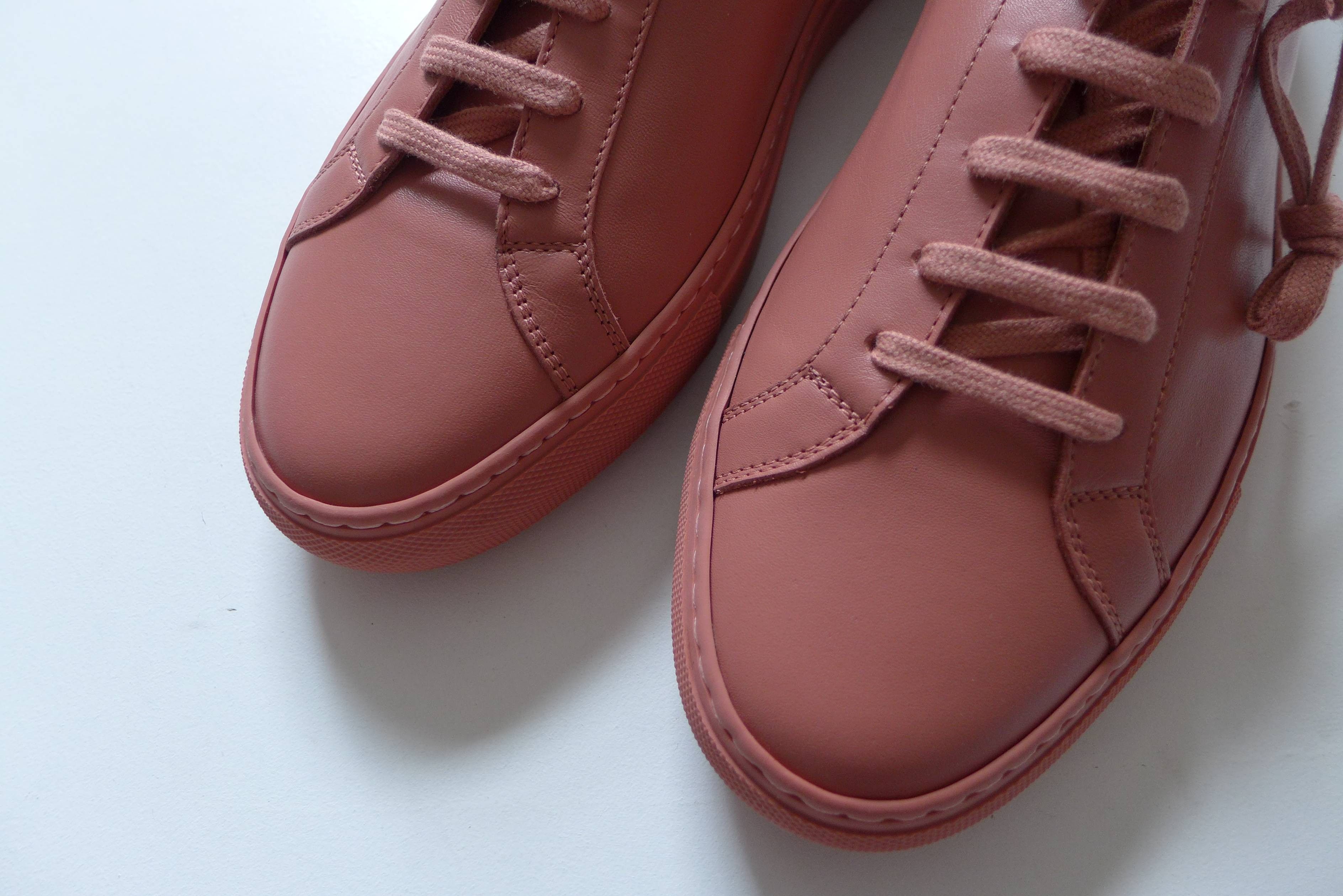 Common Projects Common Projects Achilles Sneakers Antique Rose Leather Grailed