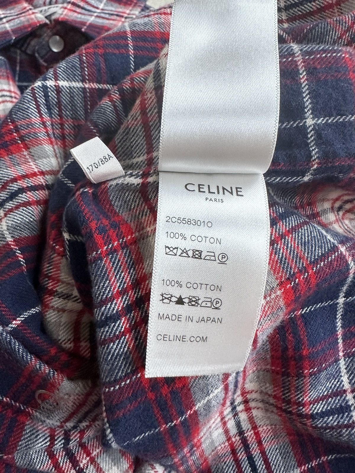 Celine × Hedi Slimane $970 FW21 Celine Teen Knight Flannel shirt Hedi Slimane Size US M / EU 48-50 / 2 - 15 Thumbnail