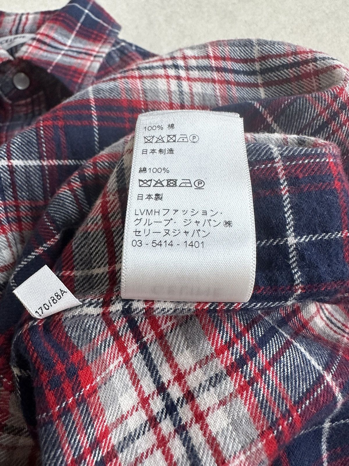 Celine × Hedi Slimane $970 FW21 Celine Teen Knight Flannel shirt Hedi Slimane Size US M / EU 48-50 / 2 - 16 Thumbnail