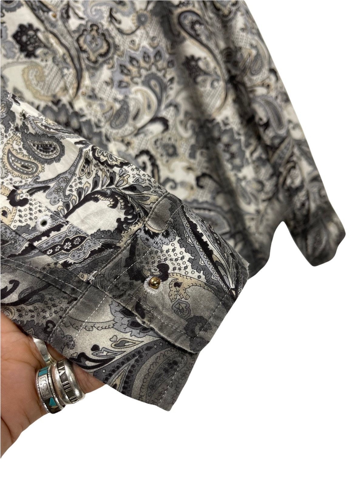 Tete Homme Tete Homme Japan Full Paisley Thin Shirt Slim 4🟩 Size US M / EU 48-50 / 2 - 3 Thumbnail