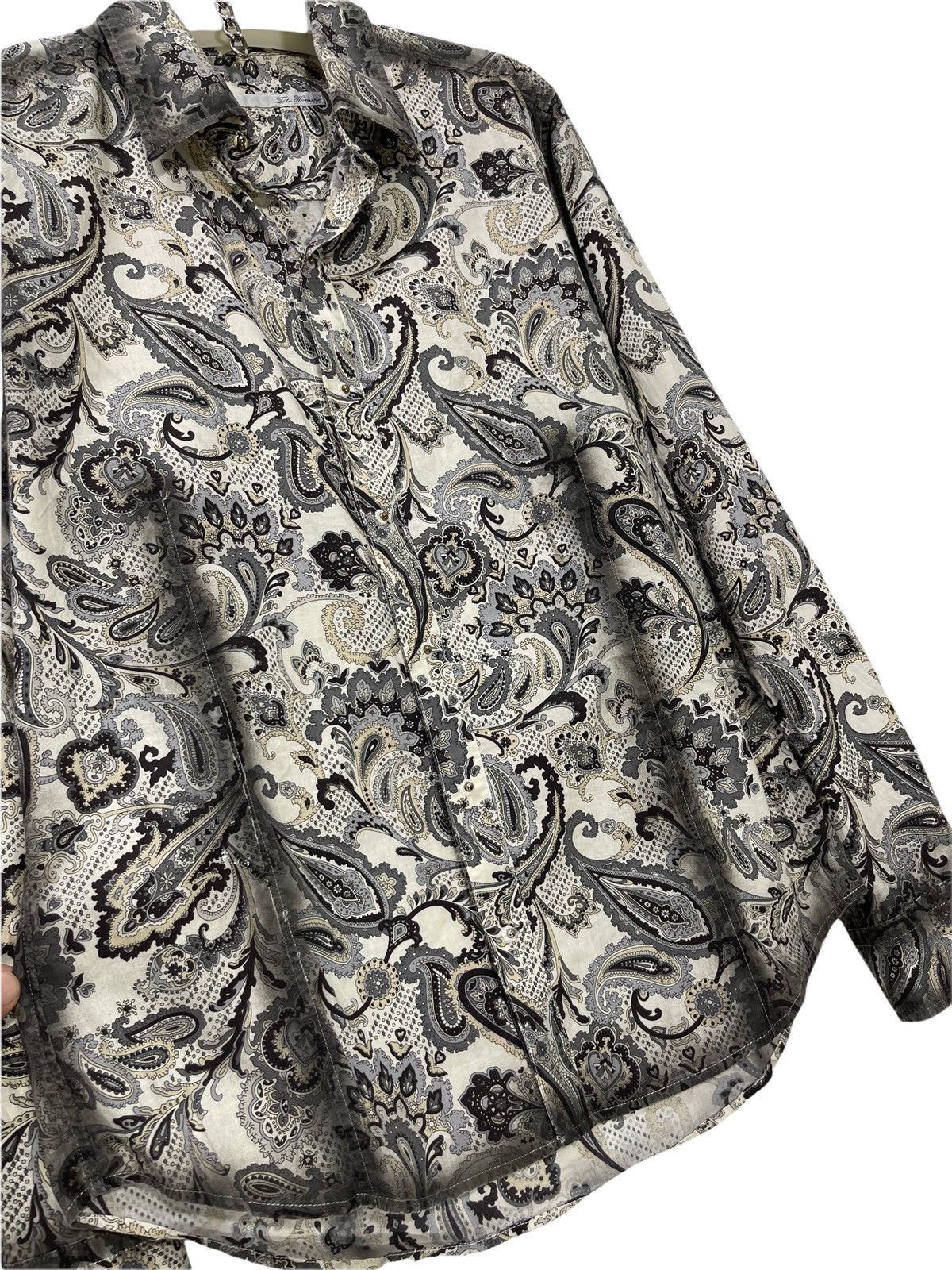 Tete Homme Tete Homme Japan Full Paisley Thin Shirt Slim 4🟩 Size US M / EU 48-50 / 2 - 2 Thumbnail