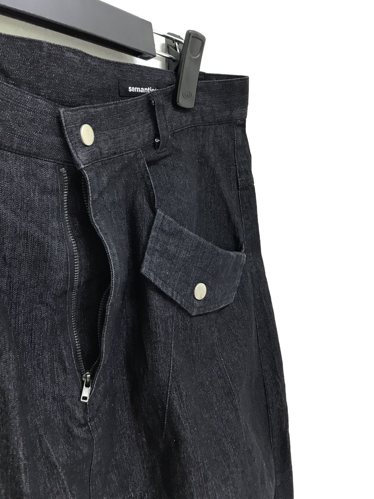 Japanese Brand Semantic Design Drop Croth Denim Pant Baggy Cropped Style Size US 32 / EU 48 - 3 Thumbnail