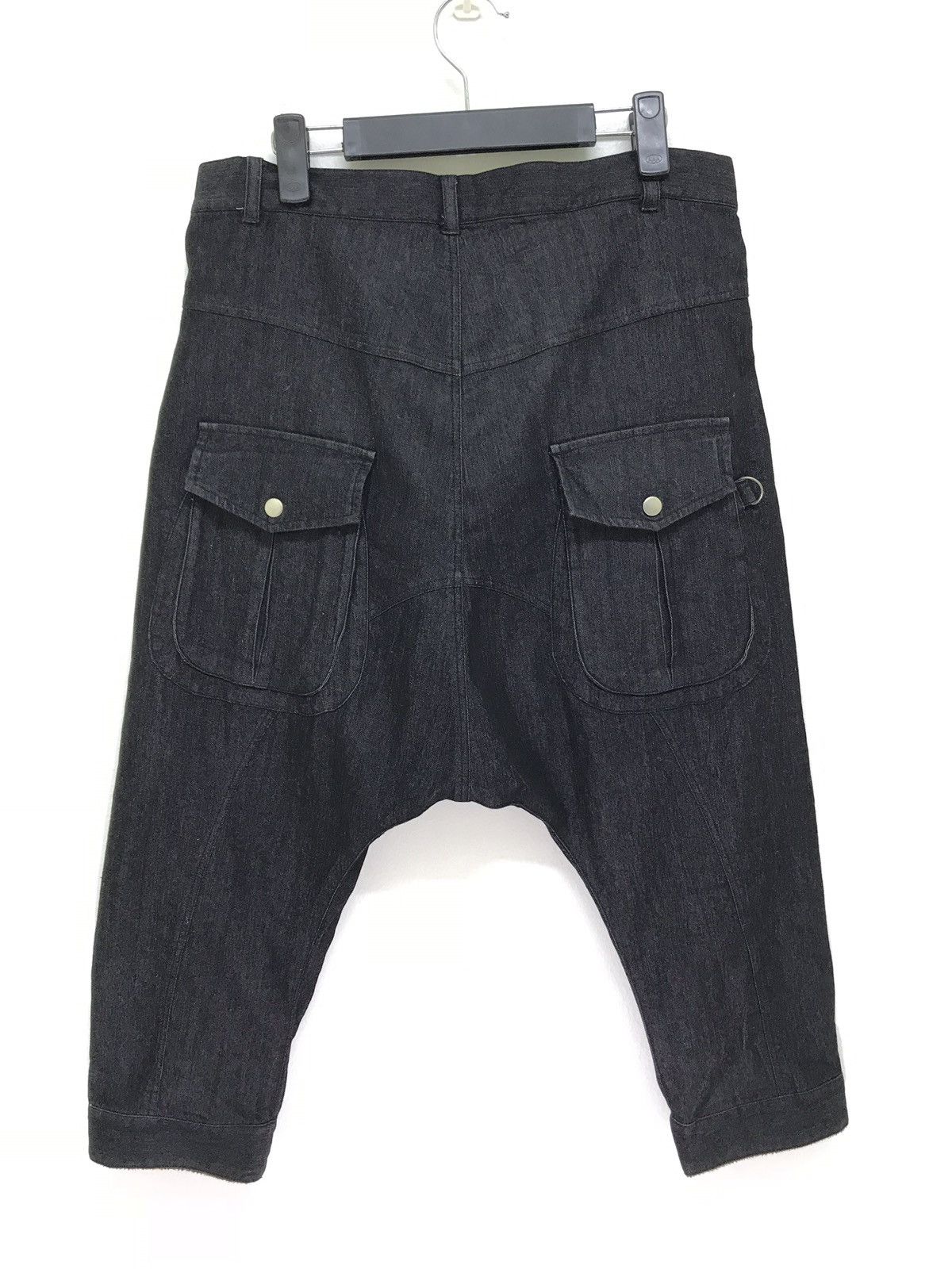 Japanese Brand Semantic Design Drop Croth Denim Pant Baggy Cropped Style Size US 32 / EU 48 - 4 Thumbnail