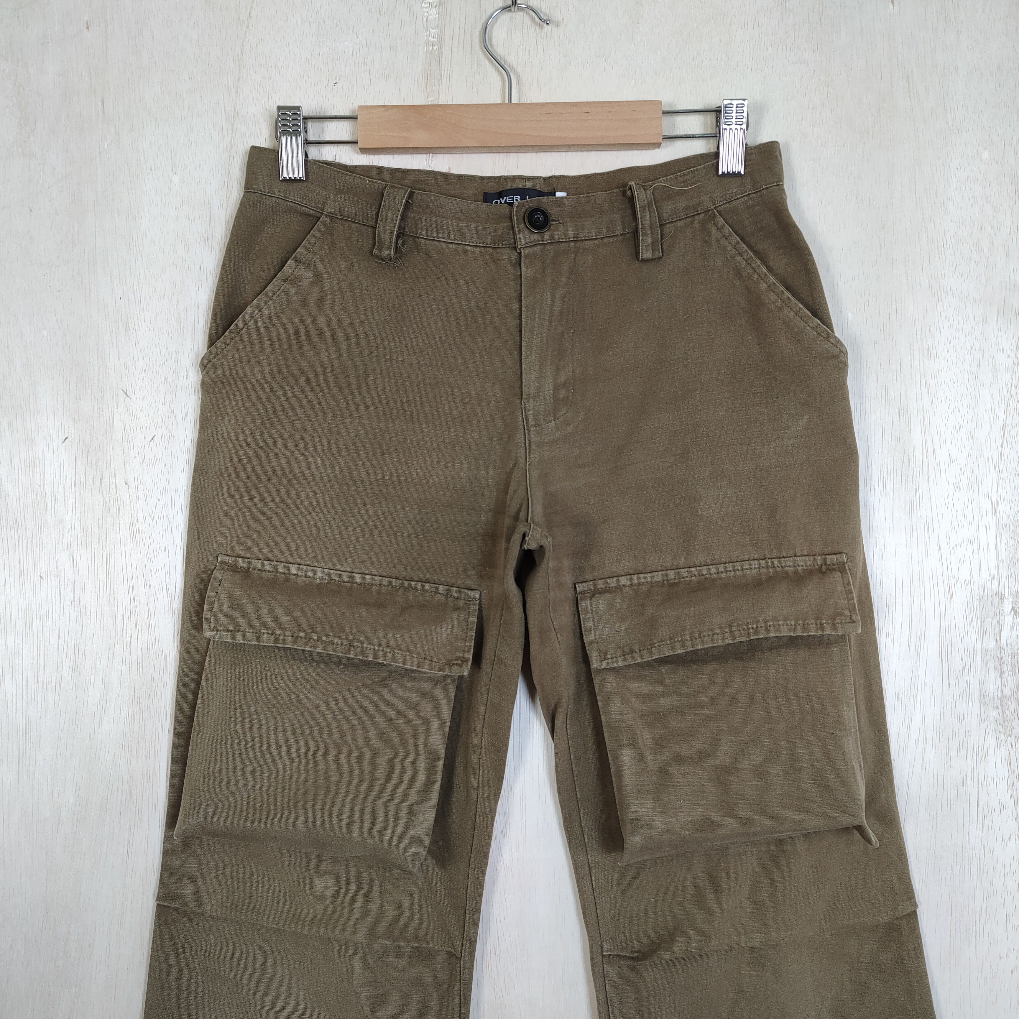 Japanese Brand OVER LAP BROWN CARGO PANTS 3D POCKET Size US 28 / EU 44 - 2 Thumbnail