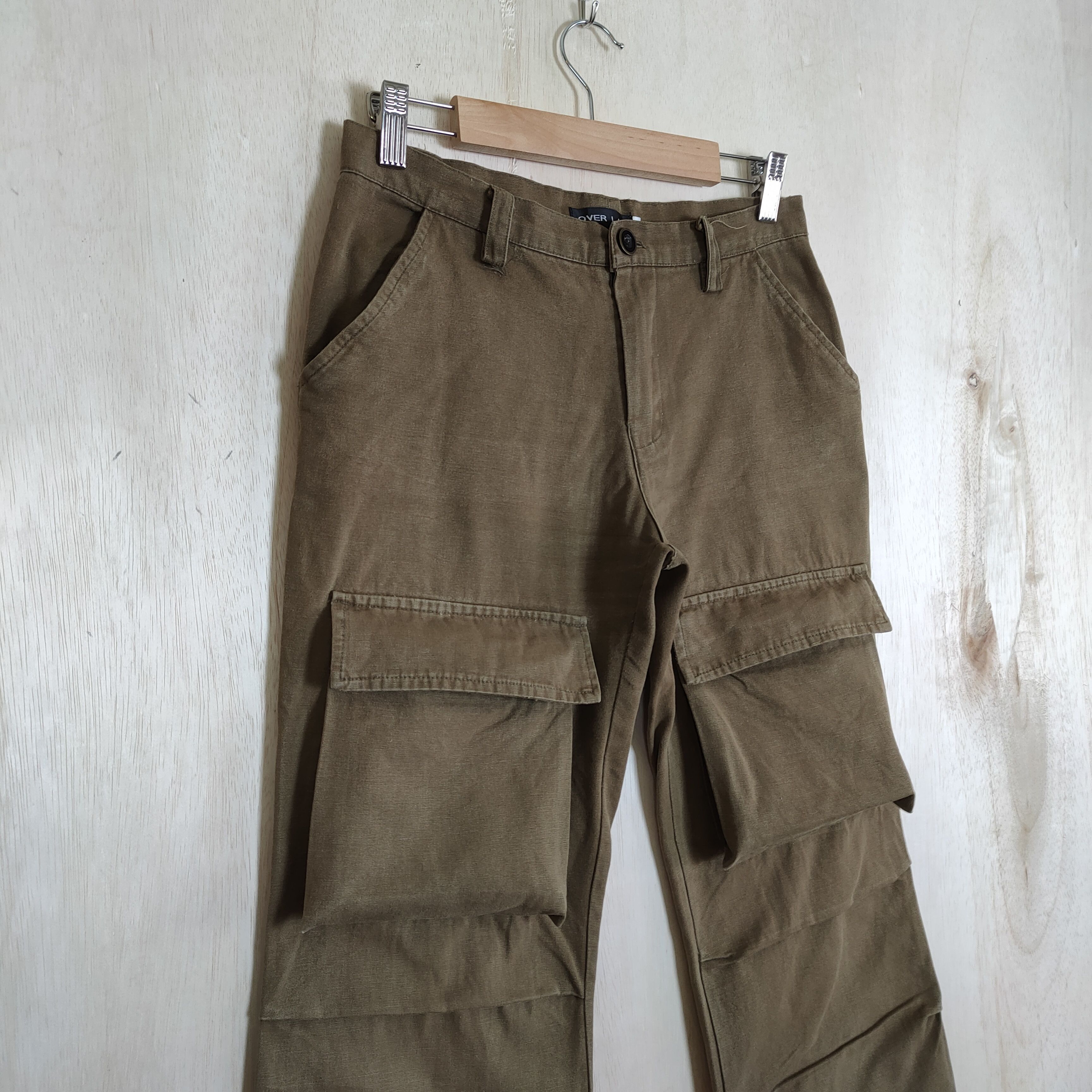 Japanese Brand OVER LAP BROWN CARGO PANTS 3D POCKET Size US 28 / EU 44 - 4 Thumbnail