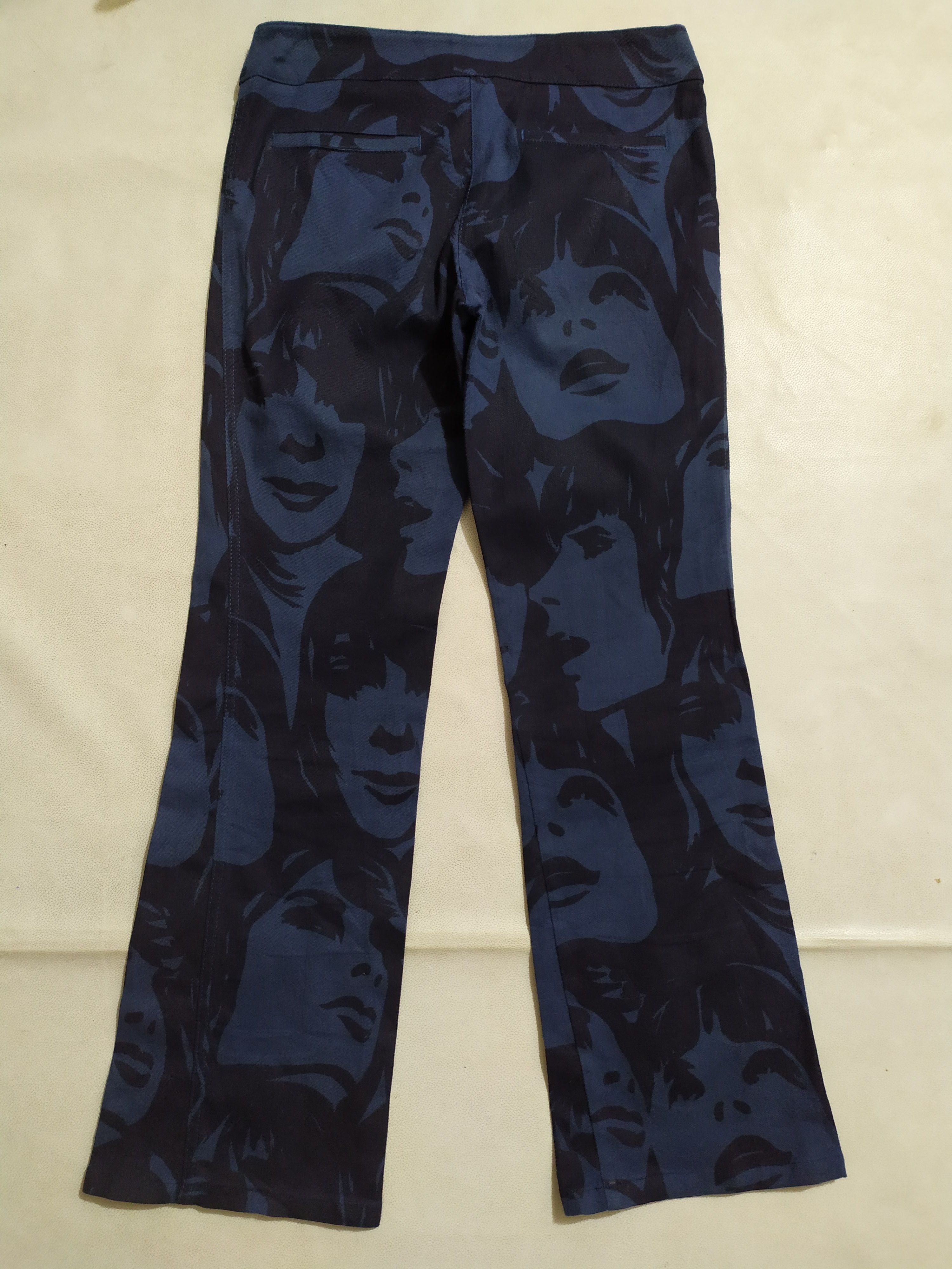 Mango 🔥MNG Fullprint Faces Pants Size US 29 - 4 Thumbnail