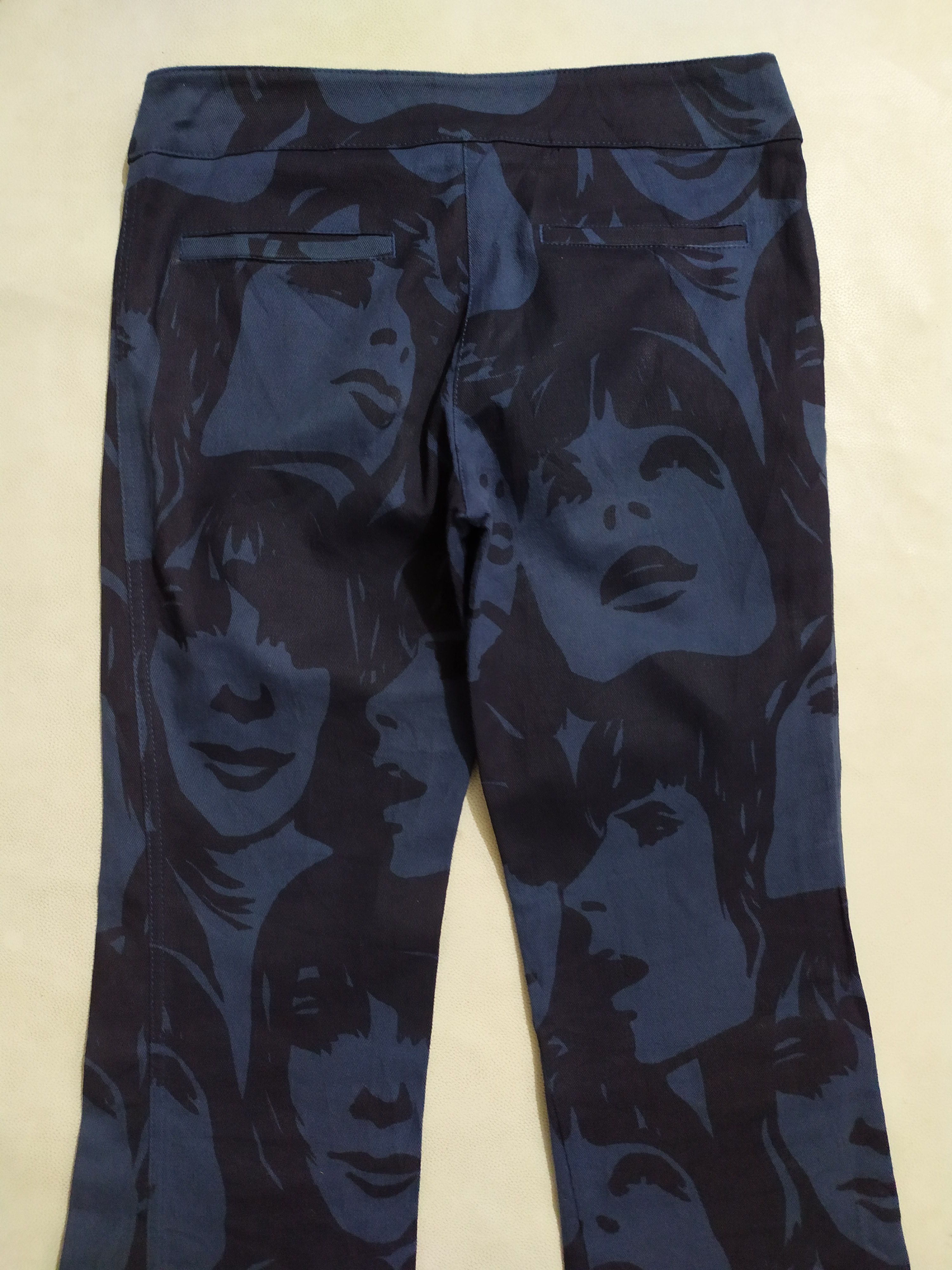 Mango 🔥MNG Fullprint Faces Pants Size US 29 - 5 Thumbnail