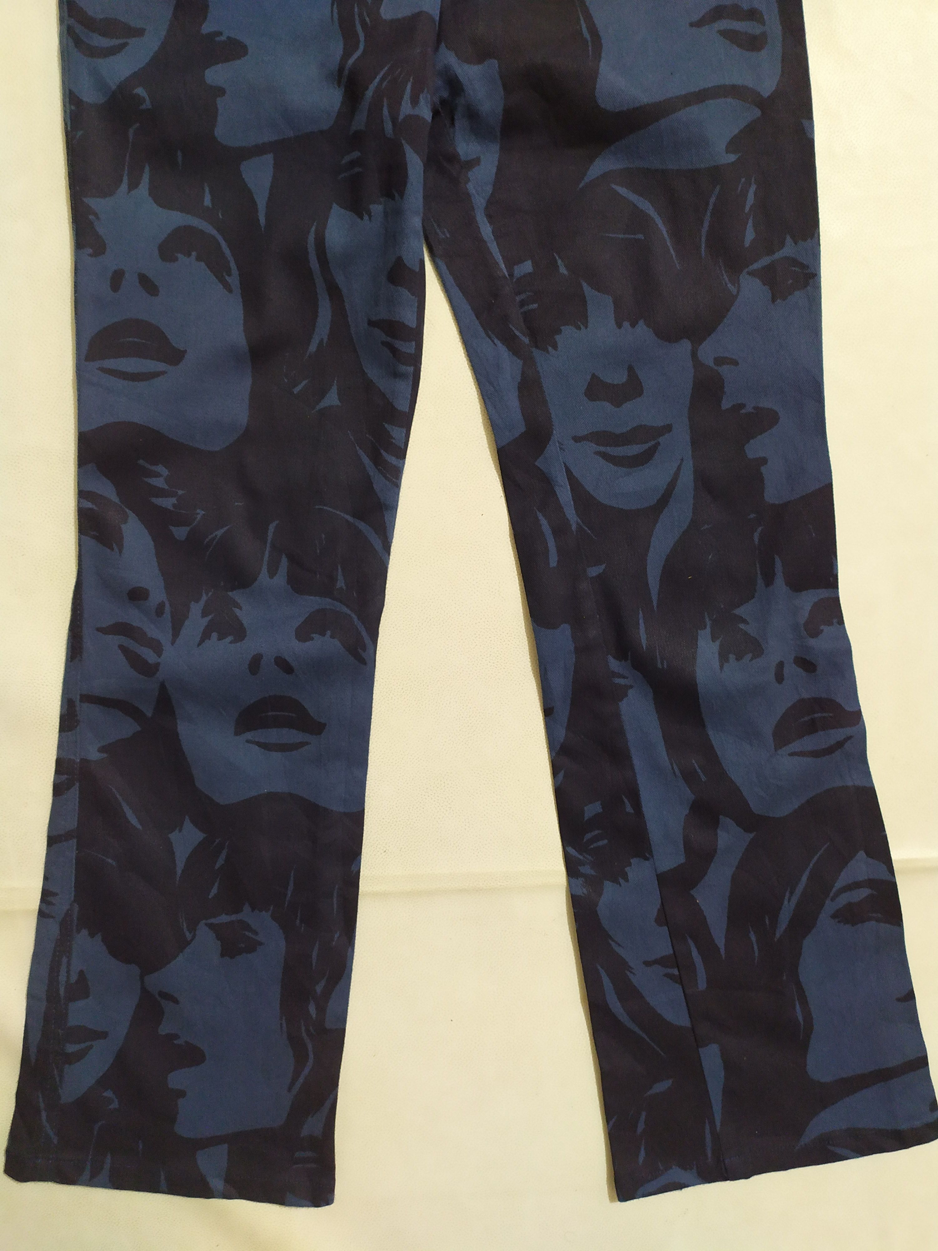 Mango 🔥MNG Fullprint Faces Pants Size US 29 - 3 Thumbnail