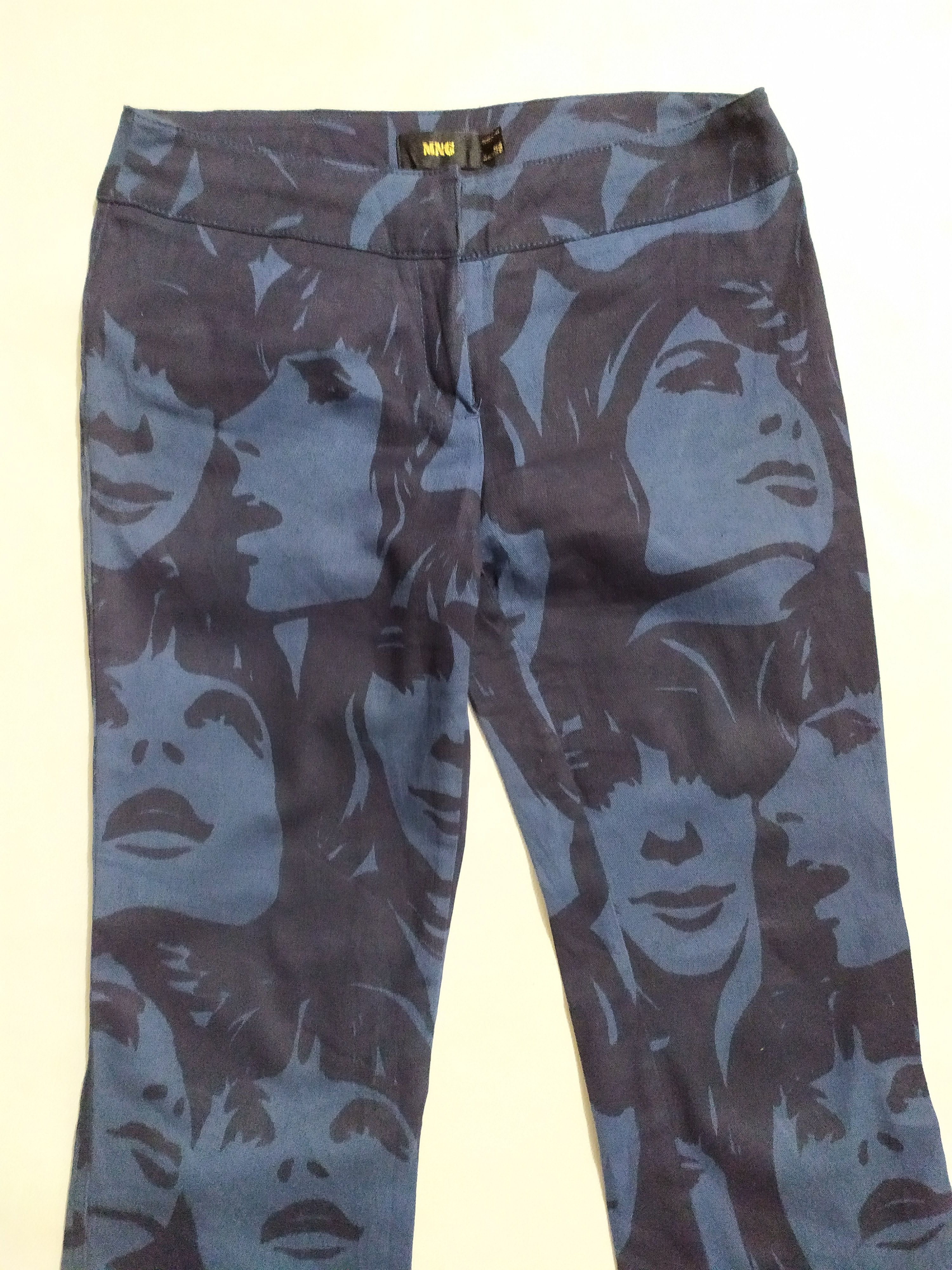 Mango 🔥MNG Fullprint Faces Pants Size US 29 - 2 Thumbnail