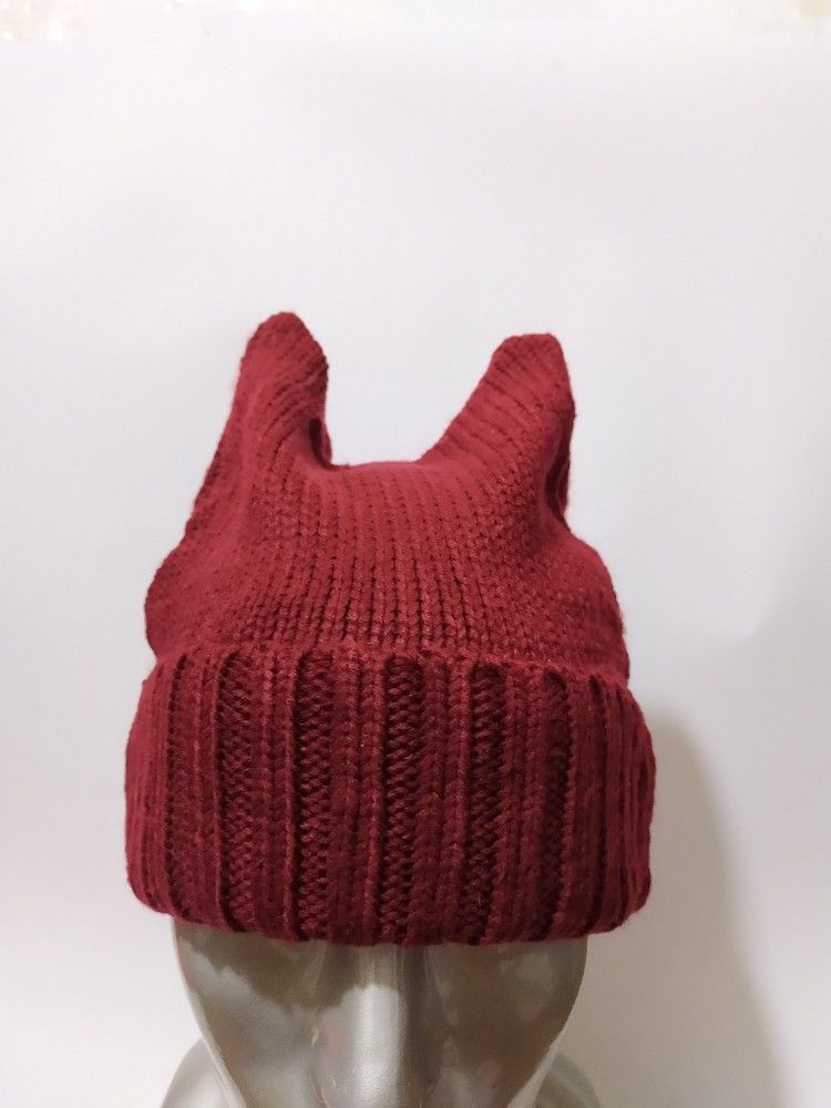 Other 🔥Unknown Bunny Horn Devil beanie Nice design hats Size ONE SIZE - 2 Thumbnail