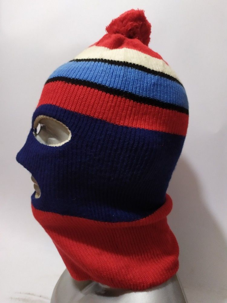 Other 🔥Unknown Stripe Multi colour Balaclava Masked Hat Size ONE SIZE - 5 Thumbnail