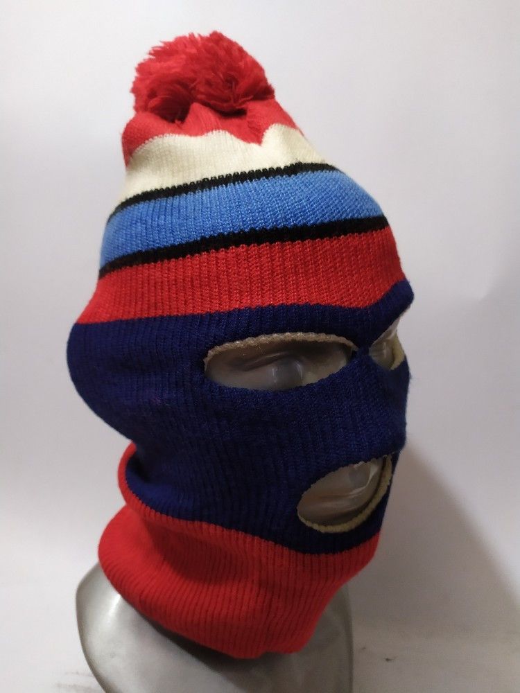Other 🔥Unknown Stripe Multi colour Balaclava Masked Hat Size ONE SIZE - 3 Thumbnail